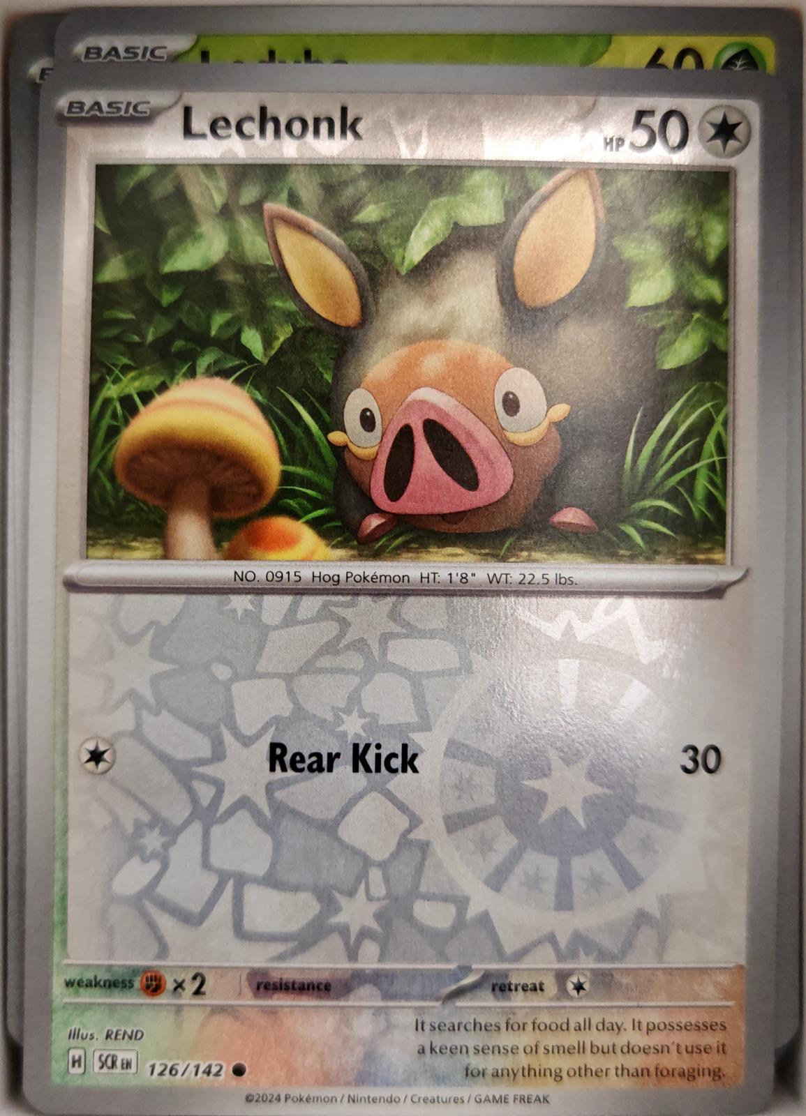 Lechonk - 126/142 - Reverse Holo - STELLAR CROWN - Pokemon - Common | AA04-63