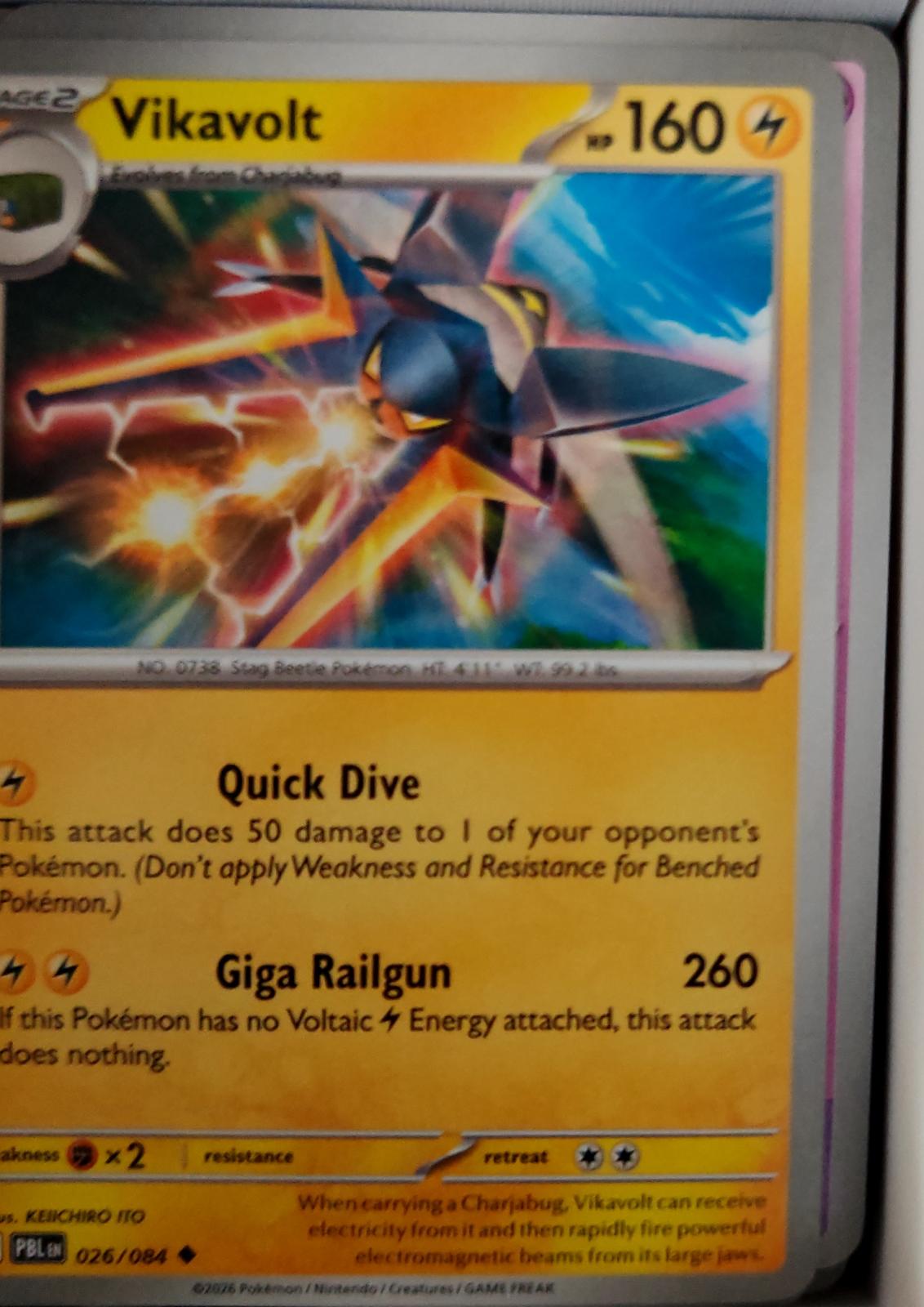Vikavolt - 026/084 - - PITCH BLACK - Pokemon - Uncommon | AA39-95