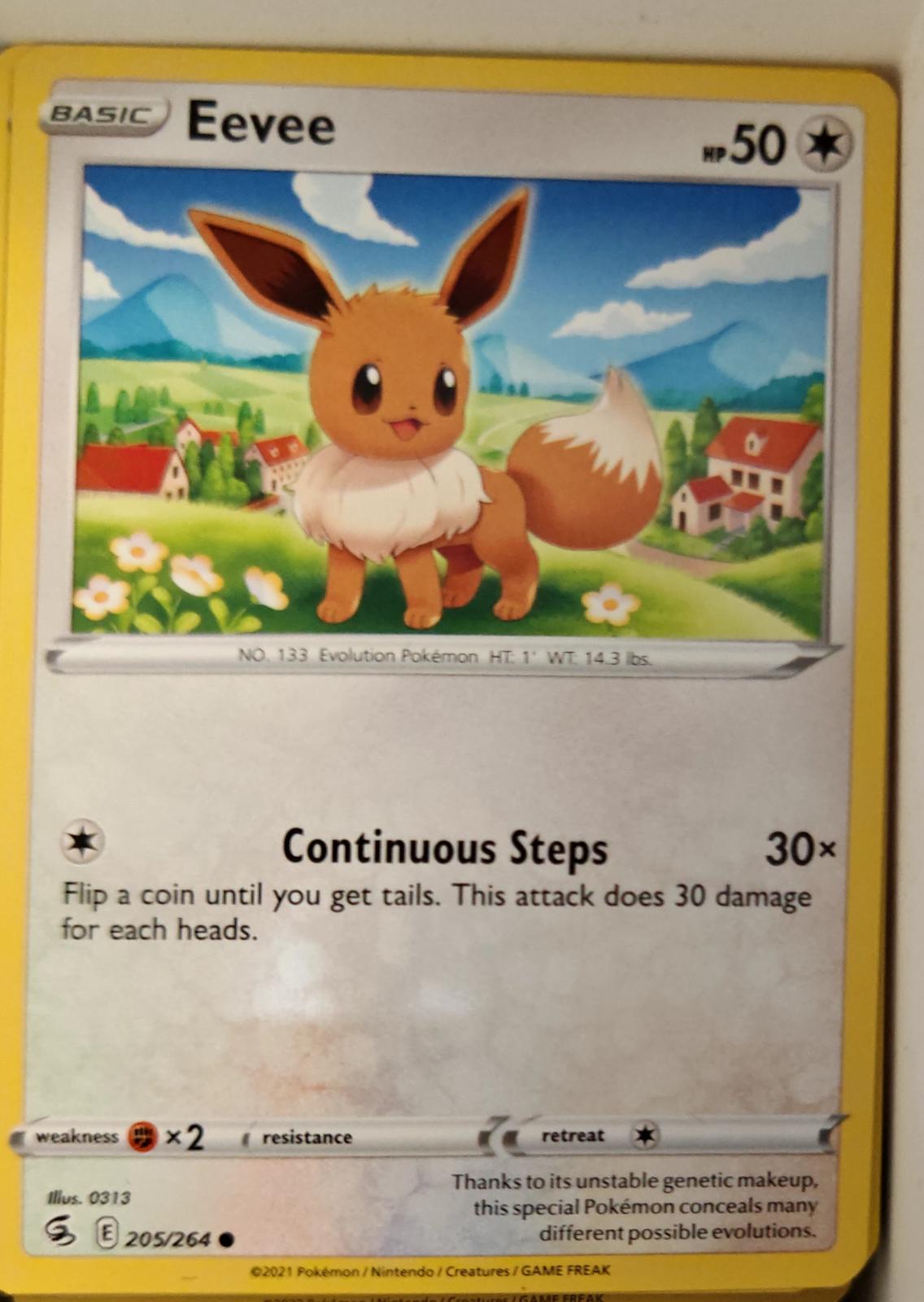 Eevee - 205/264 - - FUSION STRIKE - Pokemon - Common | AA21-76