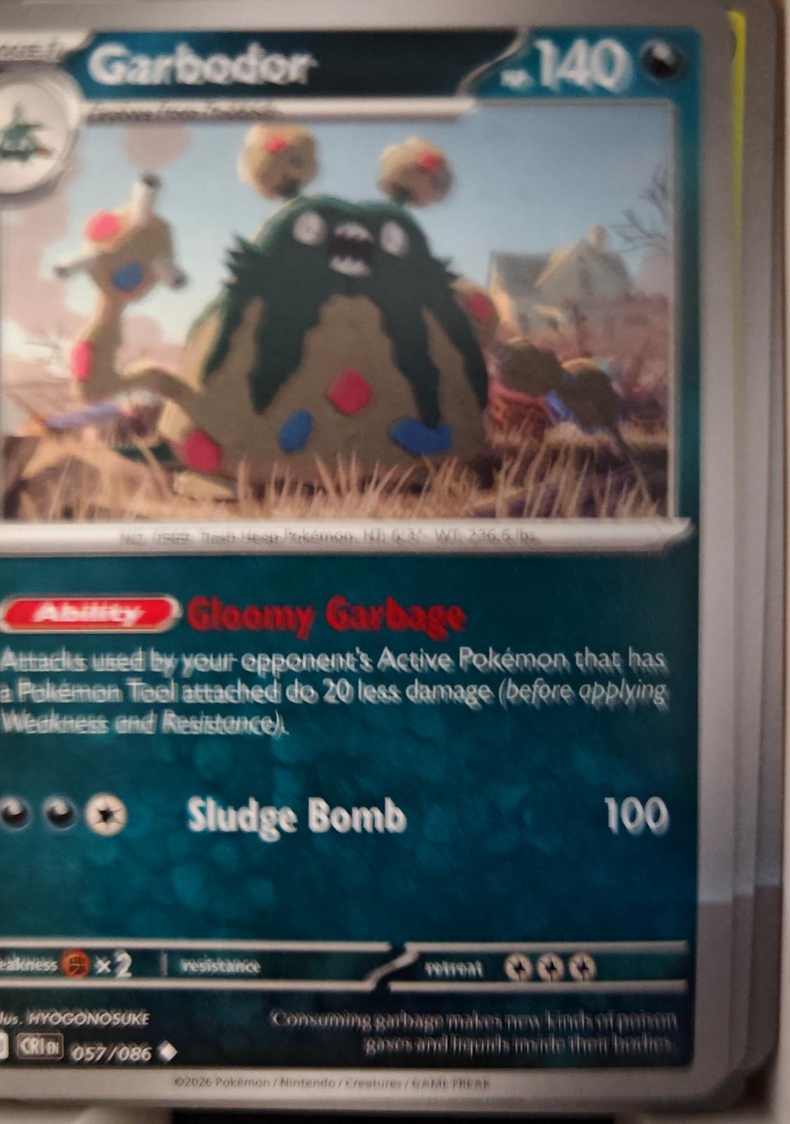 Garbodor - 057/086 - - CHAOS RISING - Pokemon - Uncommon | AA22-95