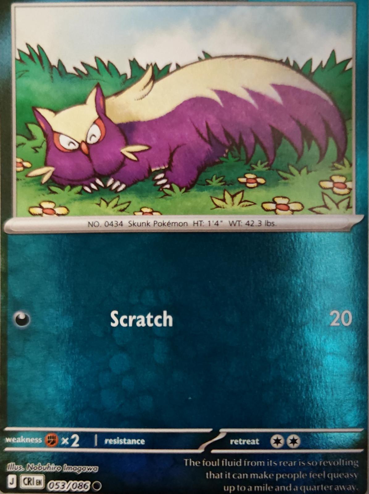 Stunky - 053/086 - Reverse Holo - CHAOS RISING - Pokemon - Common | AA31-90