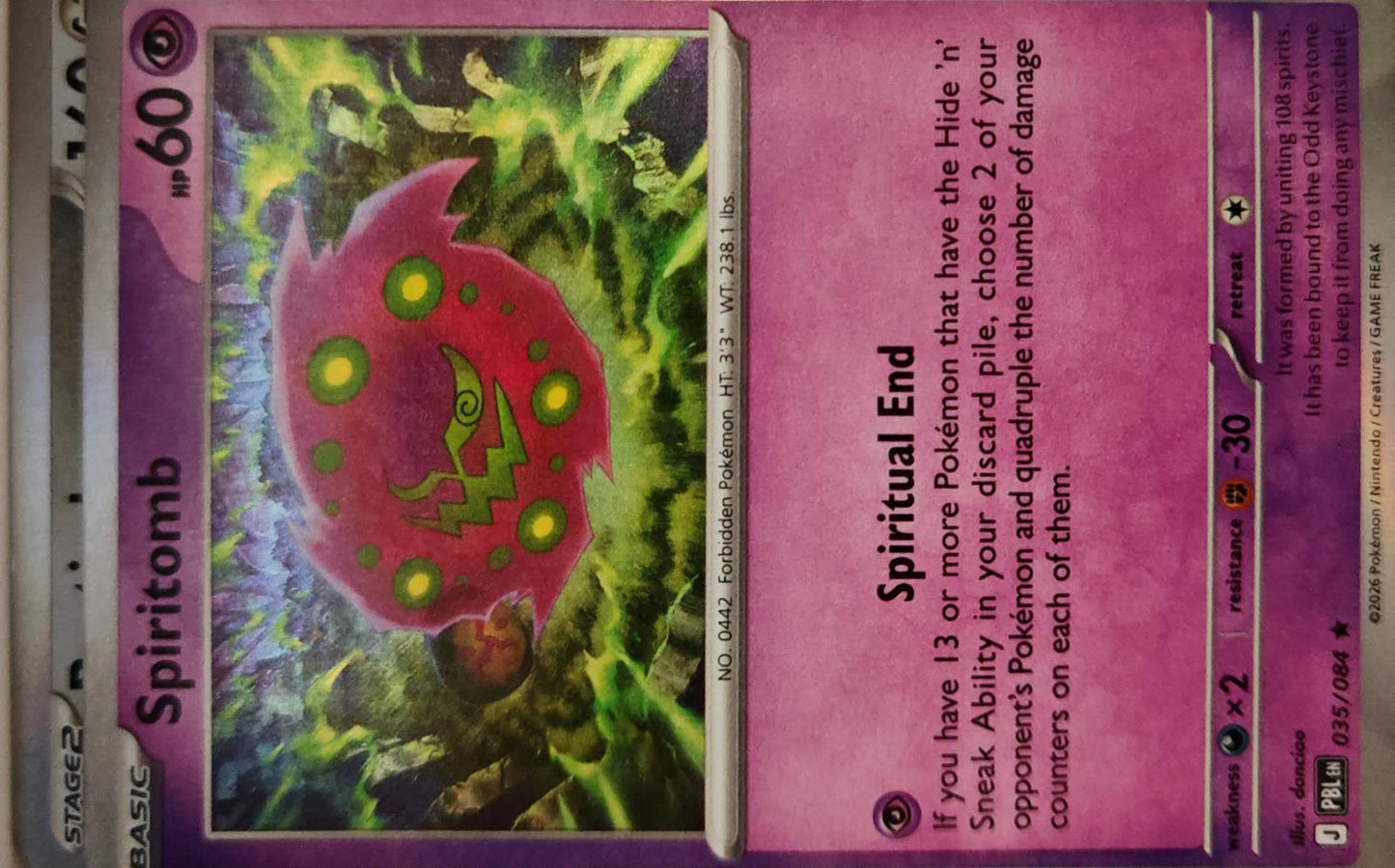 Spiritomb - 035/084 - Holo - PITCH BLACK - Pokemon - Rare | AA14-24