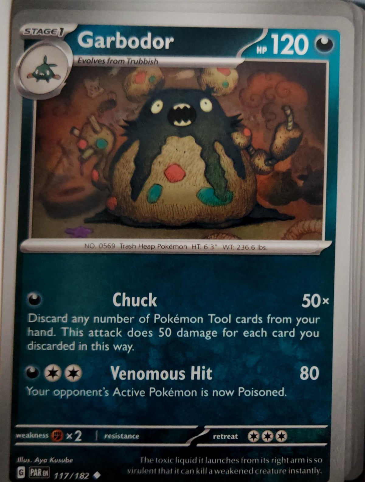 Garbodor - 117/182 - - PARADOX RIFT - Pokemon - Uncommon | AA47-95