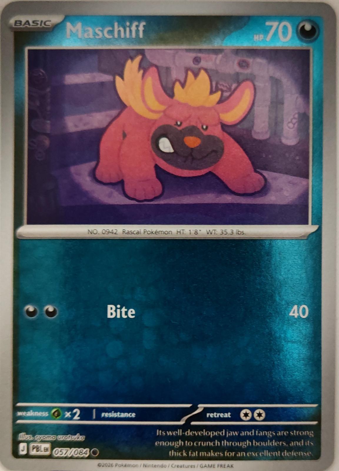 Maschiff - 057/084 - - PITCH BLACK - Pokemon - Common | AA16-1