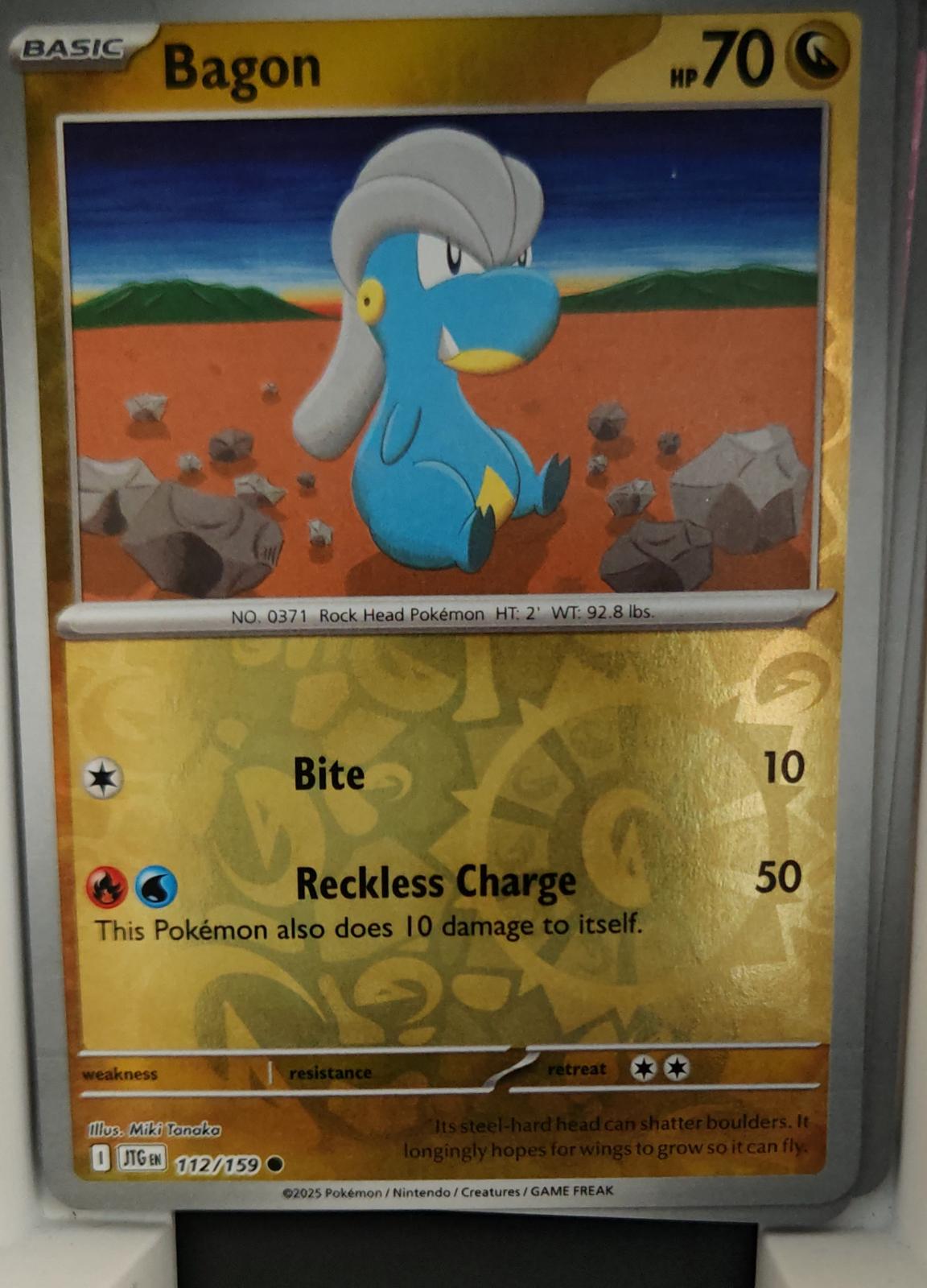 Bagon - 112/159 - Reverse Holo - JOURNEY TOGETHER - Pokemon - Common | AA31-7