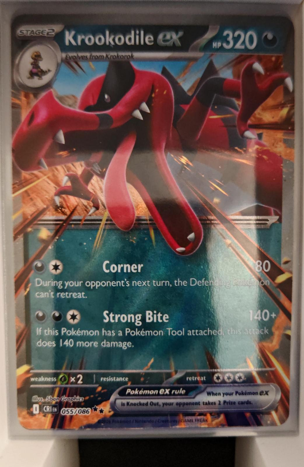 Krookodile ex - 055/086 - Holo - CHAOS RISING - Pokemon - Double Rare | AA33-24