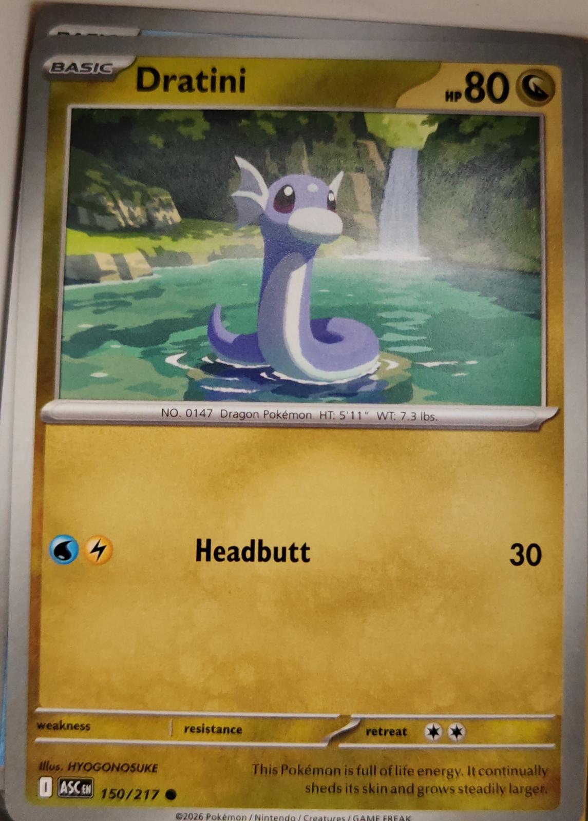 Dratini - 150/217 - - ASCENDED HEROES - Pokemon - Common | AA03-29