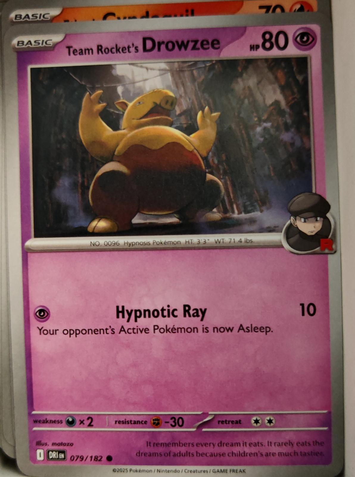 Team Rocket's Drowzee - 079/182 - - DESTINED RIVALS - Pokemon - Common | AA12-36