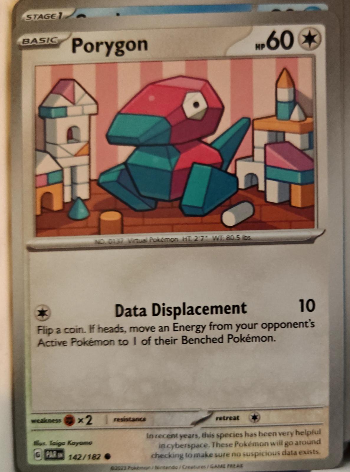 Porygon - 142/182 - - PARADOX RIFT - Pokemon - Common | AA01-87