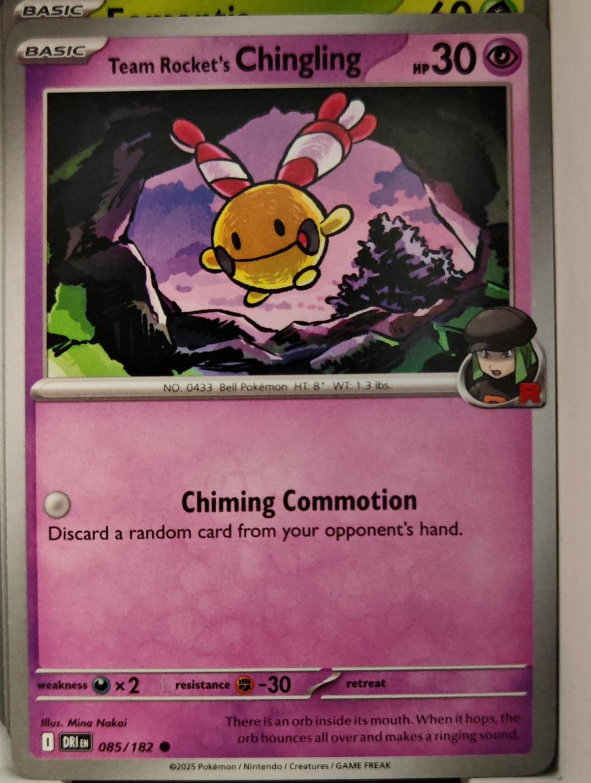 Team Rocket's Chingling - 085/182 - - DESTINED RIVALS - Pokemon - | AA12-13