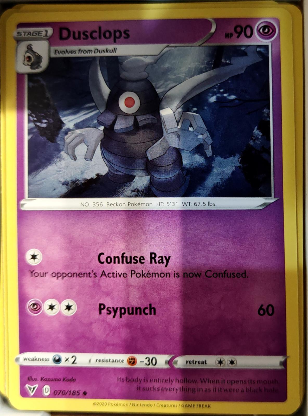 Dusclops - 070/185 - - VIVID VOLTAGE - Pokemon - Uncommon | AA67-25
