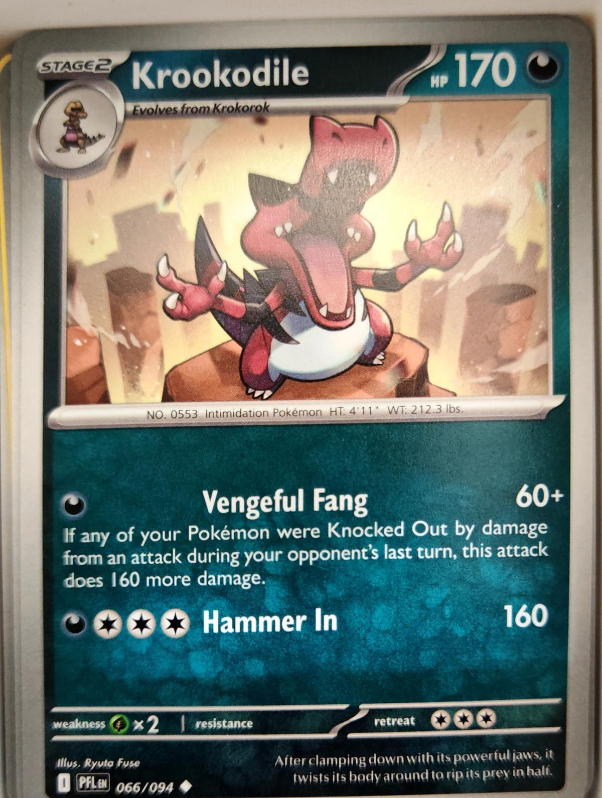 Krookodile - 066/094 - - PHANTASMAL FLAMES - Pokemon - Uncommon | AA06-94