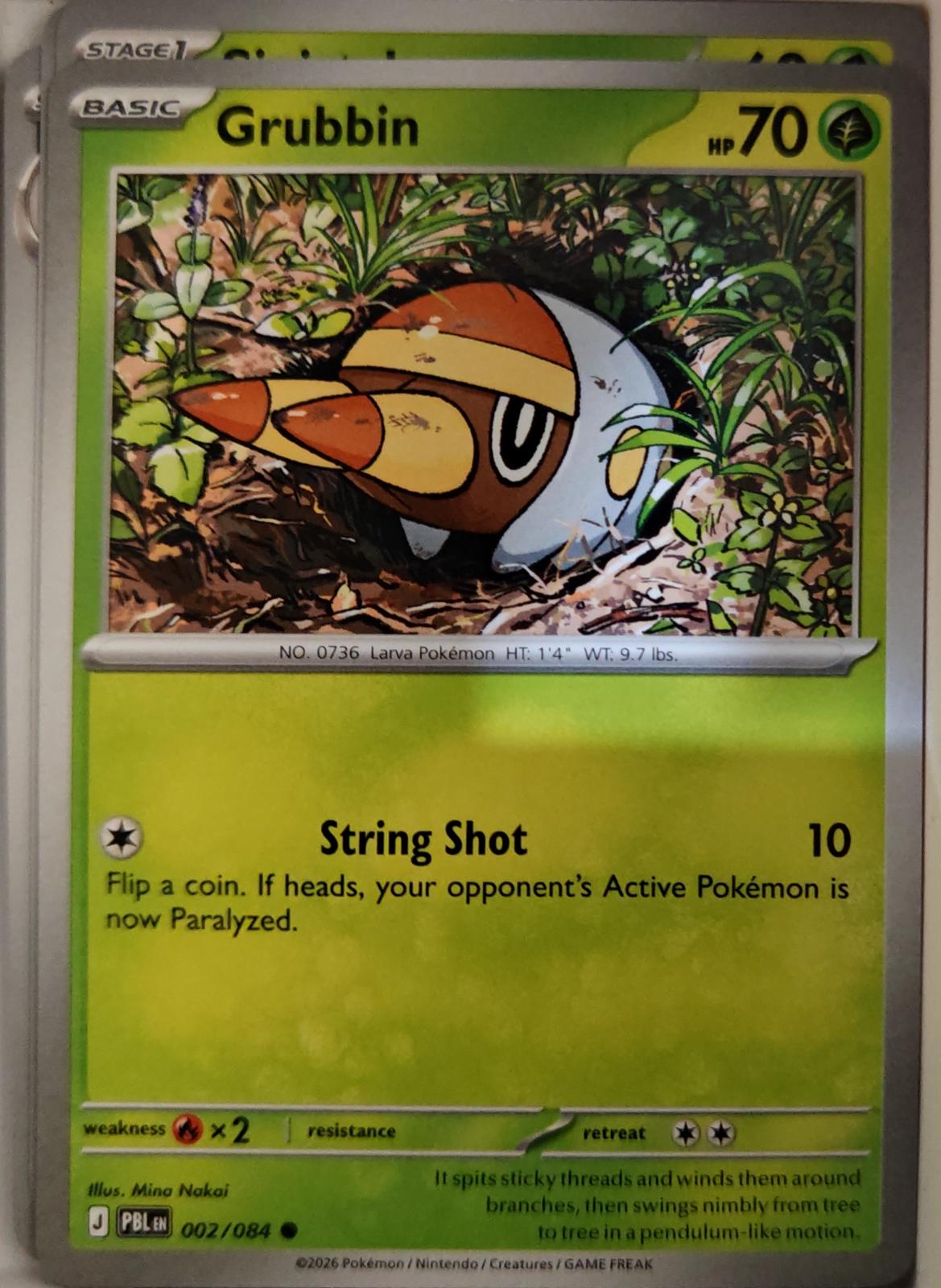 Grubbin - 002/084 - - PITCH BLACK - Pokemon - Common | AA18-11