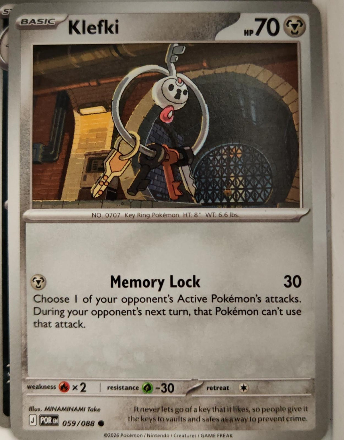 Klefki - 059/088 - - PERFECT ORDER - Pokemon - Common | AA08-4
