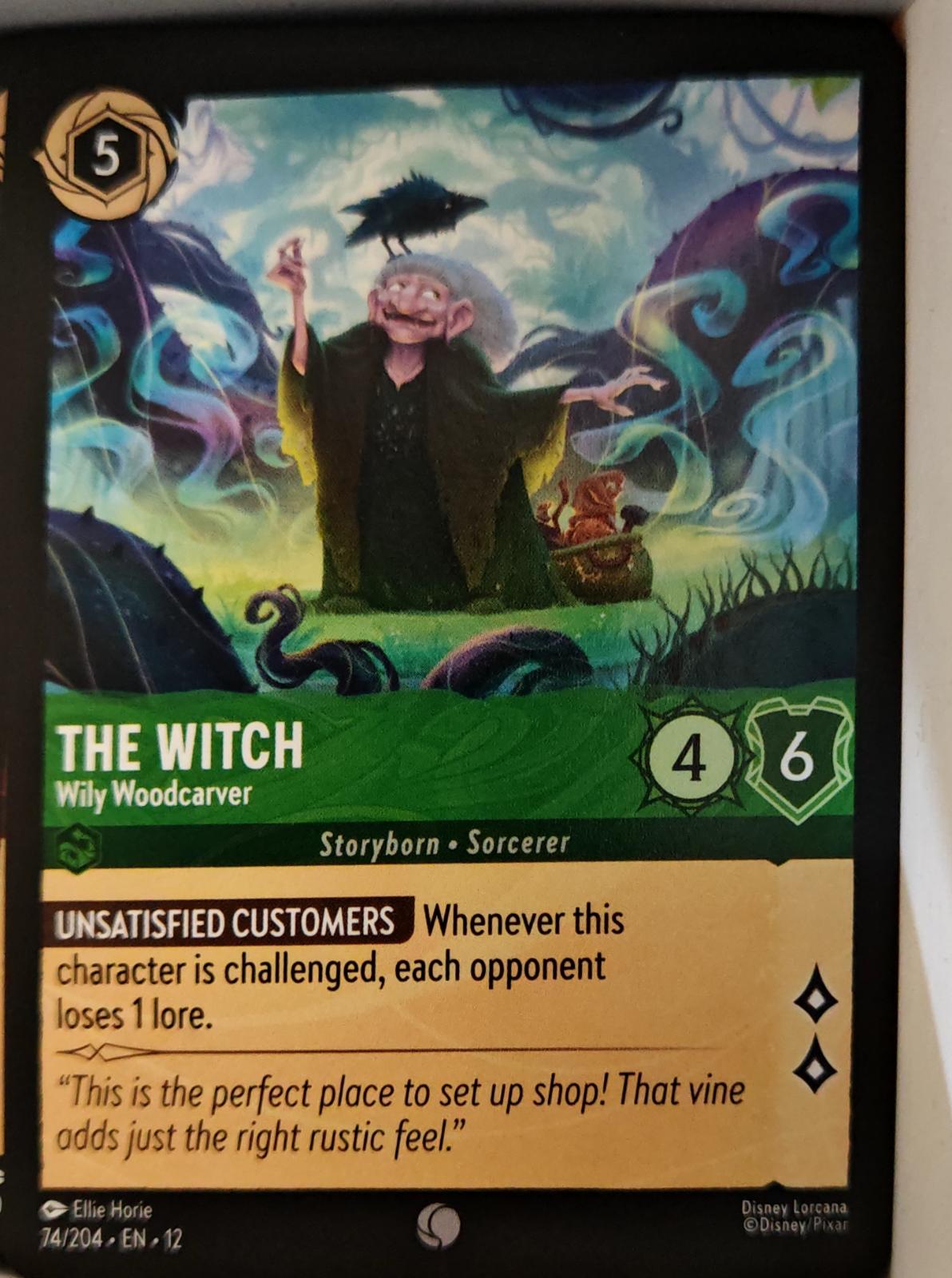 The Witch - Wily Woodcarver - 74/204 - - WILDS UNKNOWN - Lorcana - | LAA01-55