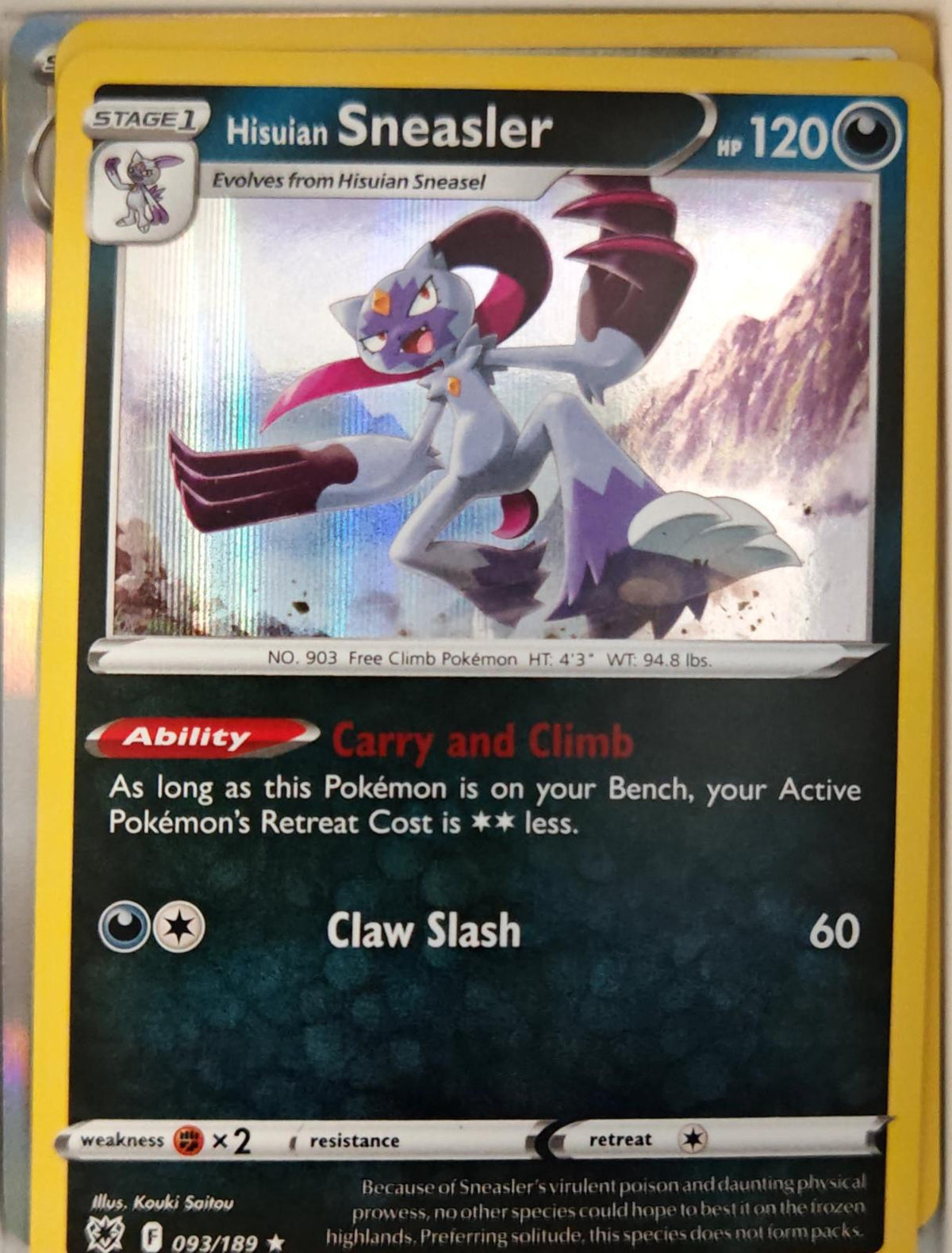 Hisuian Sneasler - 093/189 - Holo - ASTRAL RADIANCE - Pokemon - Rare | AA21-7