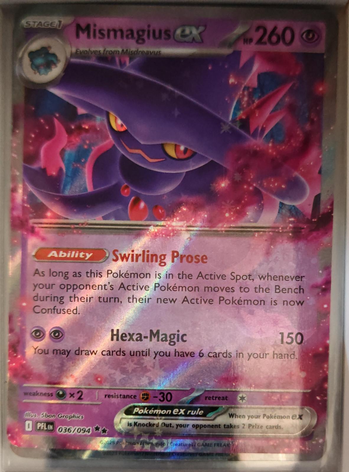 Mismagius ex - 036/094 - Holo - PHANTASMAL FLAMES - Pokemon - | AA37-13