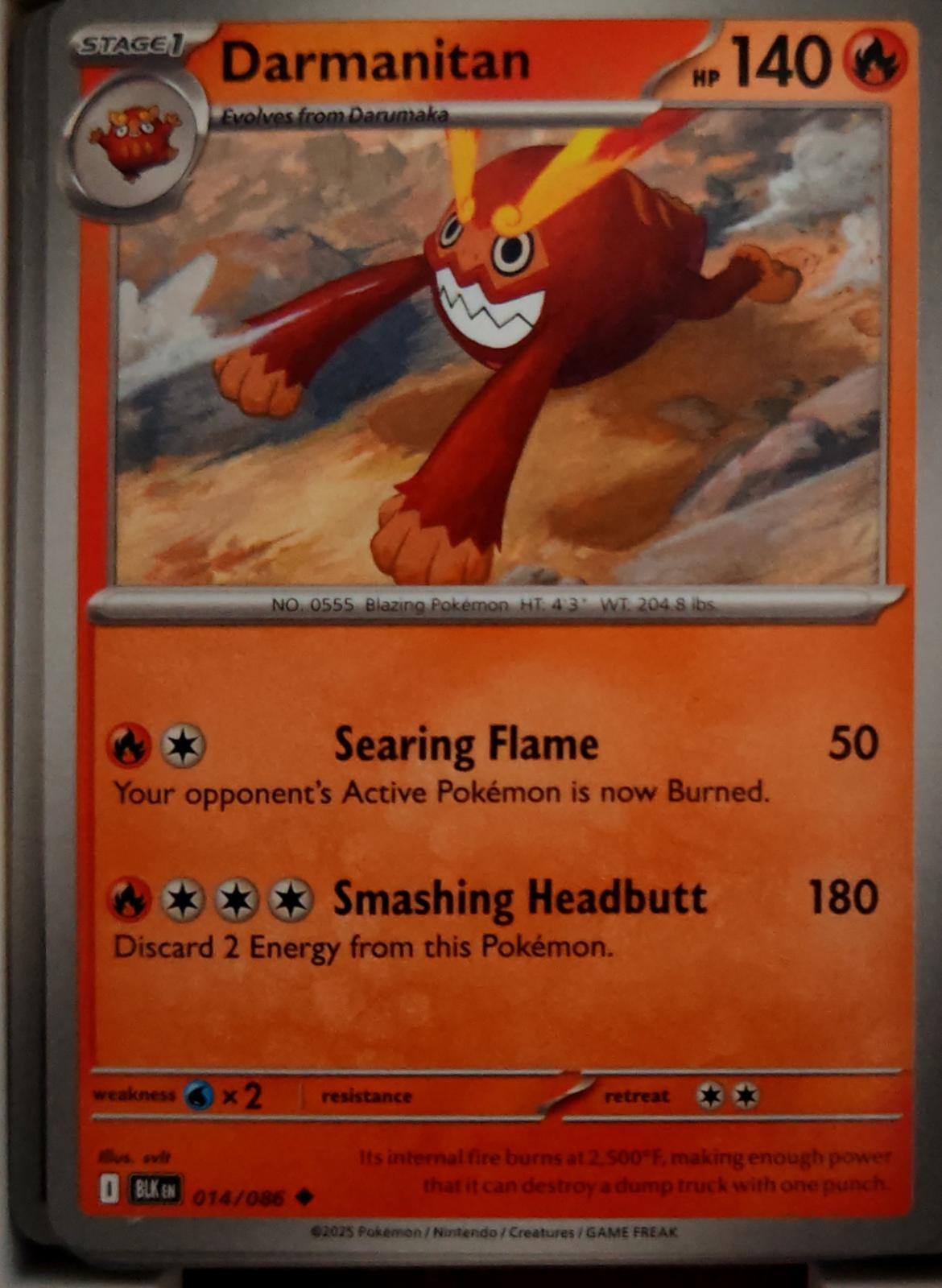 Darmanitan - 014/086 - - BLACK BOLT - Pokemon - Uncommon | AA46-29