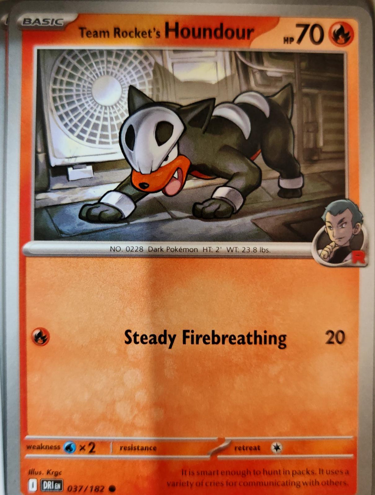 Team Rocket's Houndour - 037/182 - - DESTINED RIVALS - Pokemon - | AA07-89