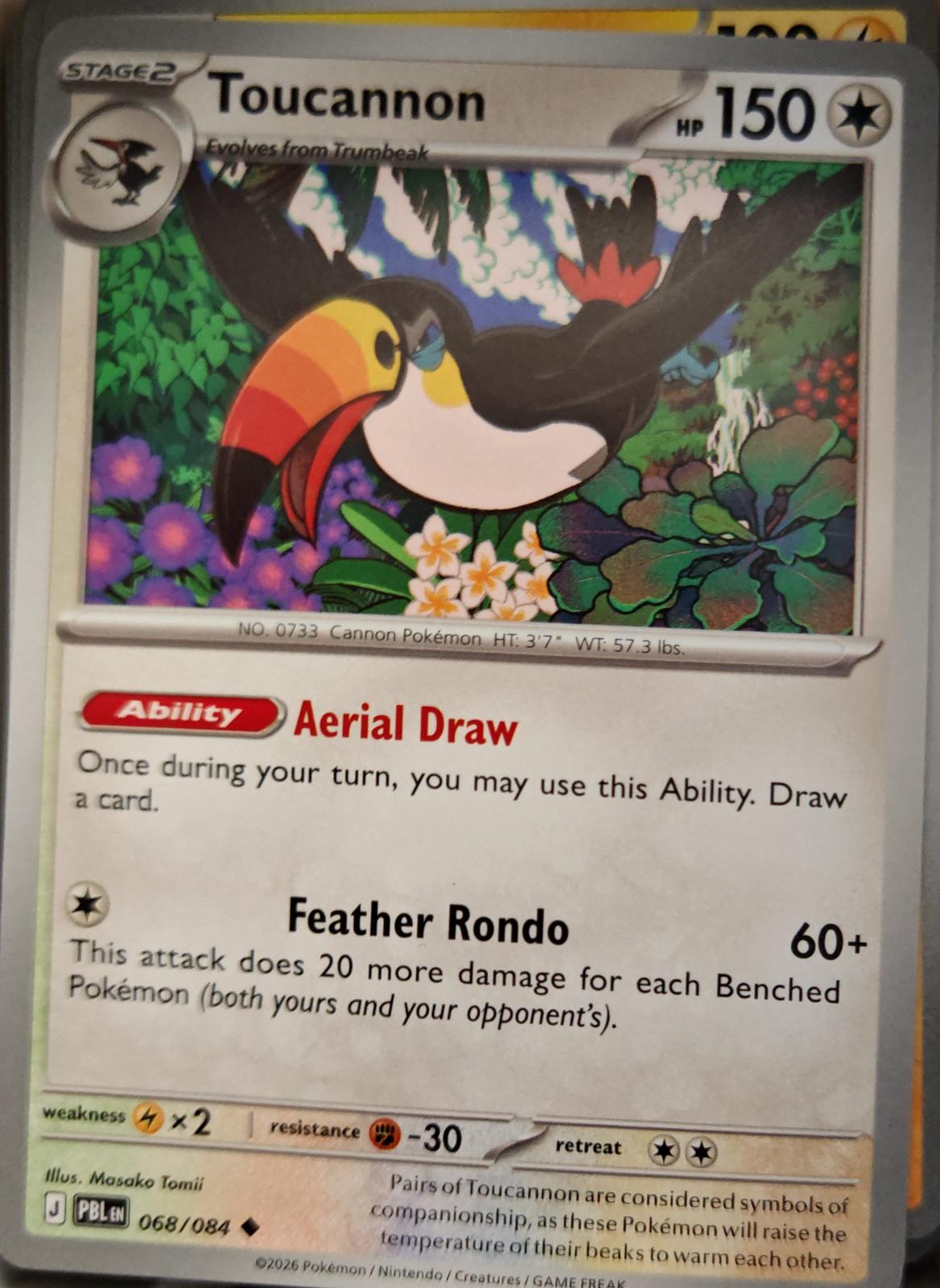 Toucannon - 068/084 - - PITCH BLACK - Pokemon - Uncommon | AA16-93