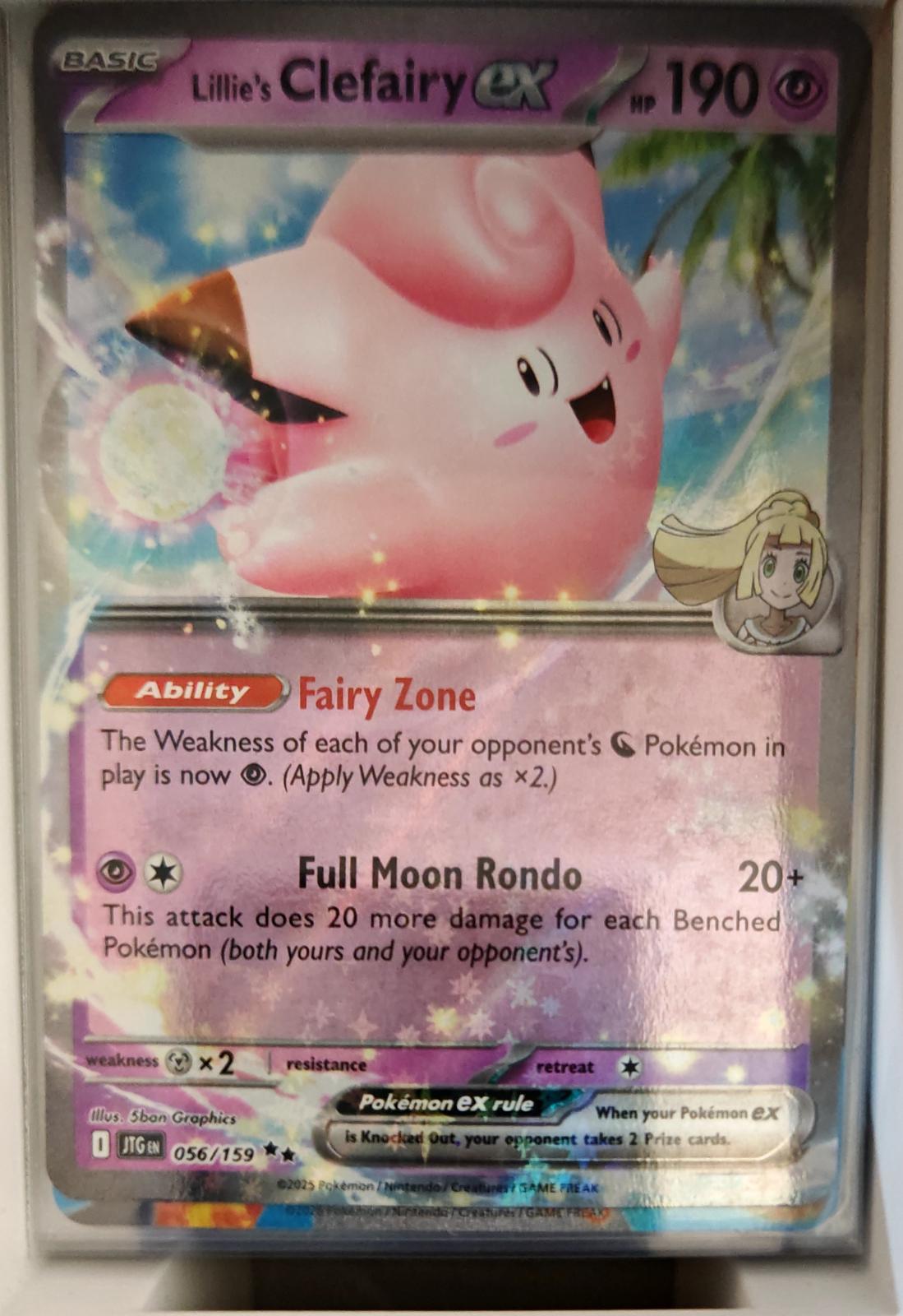 Lillie's Clefairy ex - 056/159 - Holo - JOURNEY TOGETHER - Pokemon - | AA37-45