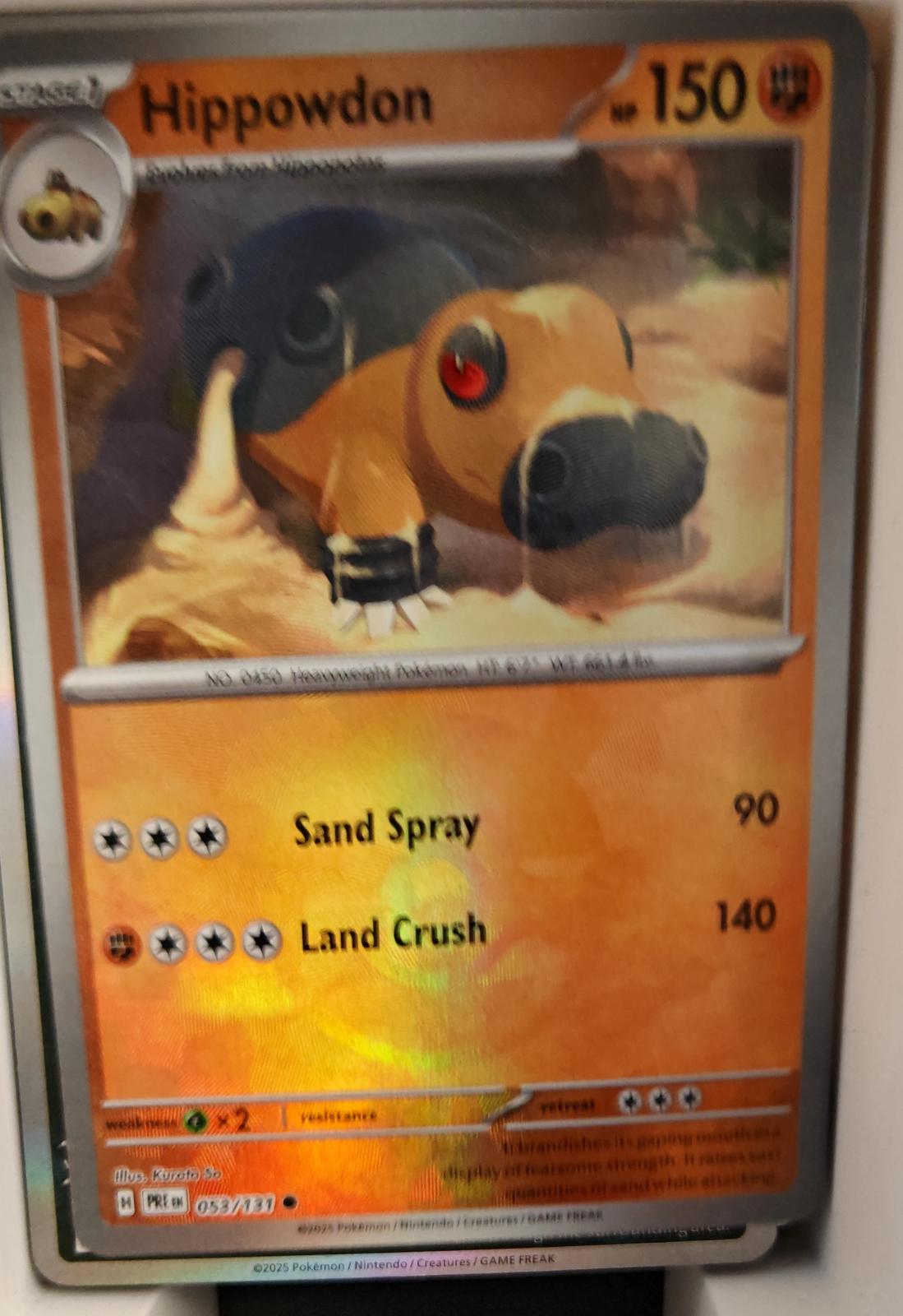 Hippowdon (Poke Ball Pattern) - 053/131 - Holo - PRISMATIC EVOLUTIONS - Pokemon - | AA20-71