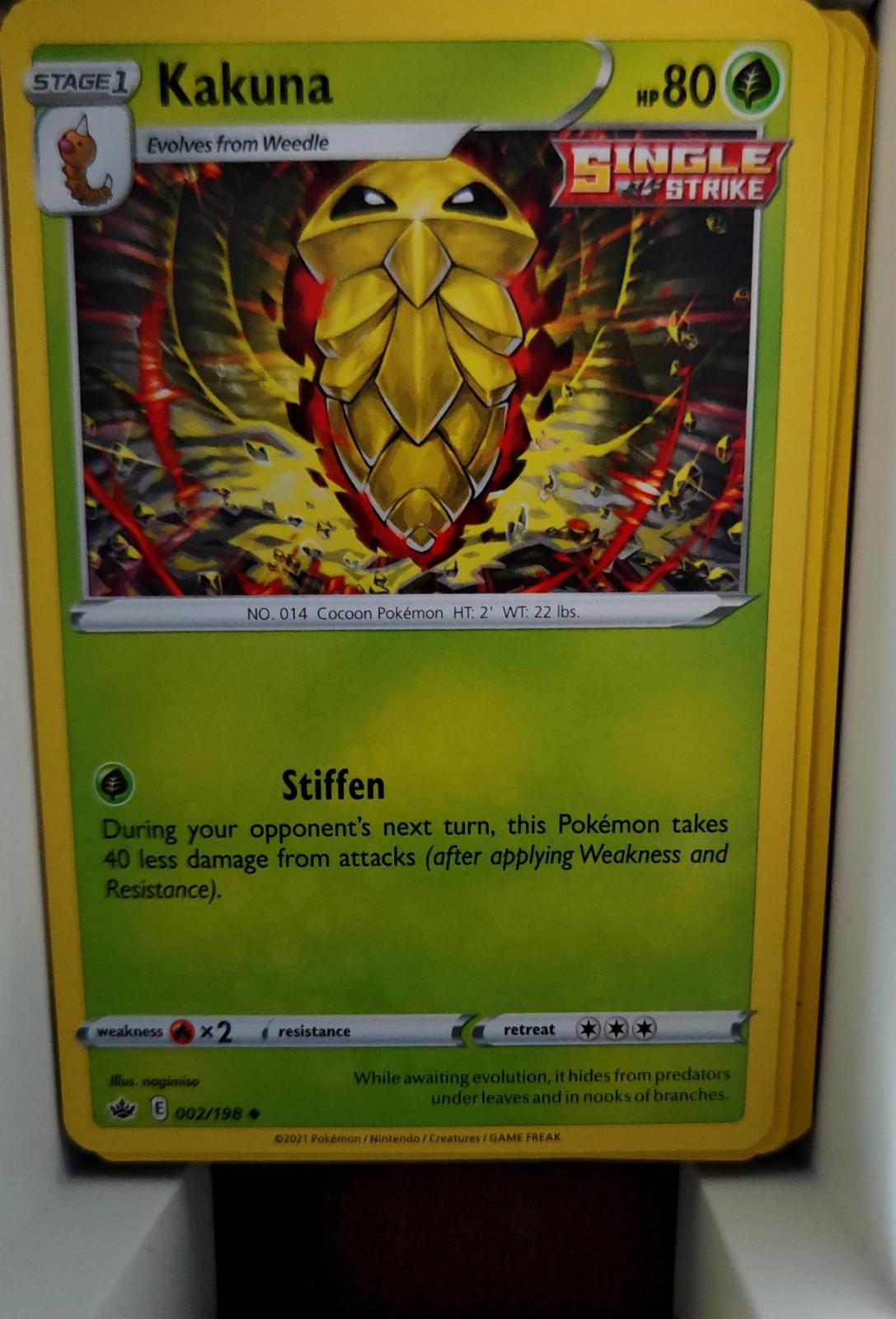 Kakuna - 002/198 - - CHILLING REIGN - Pokemon - Uncommon | AA58-47