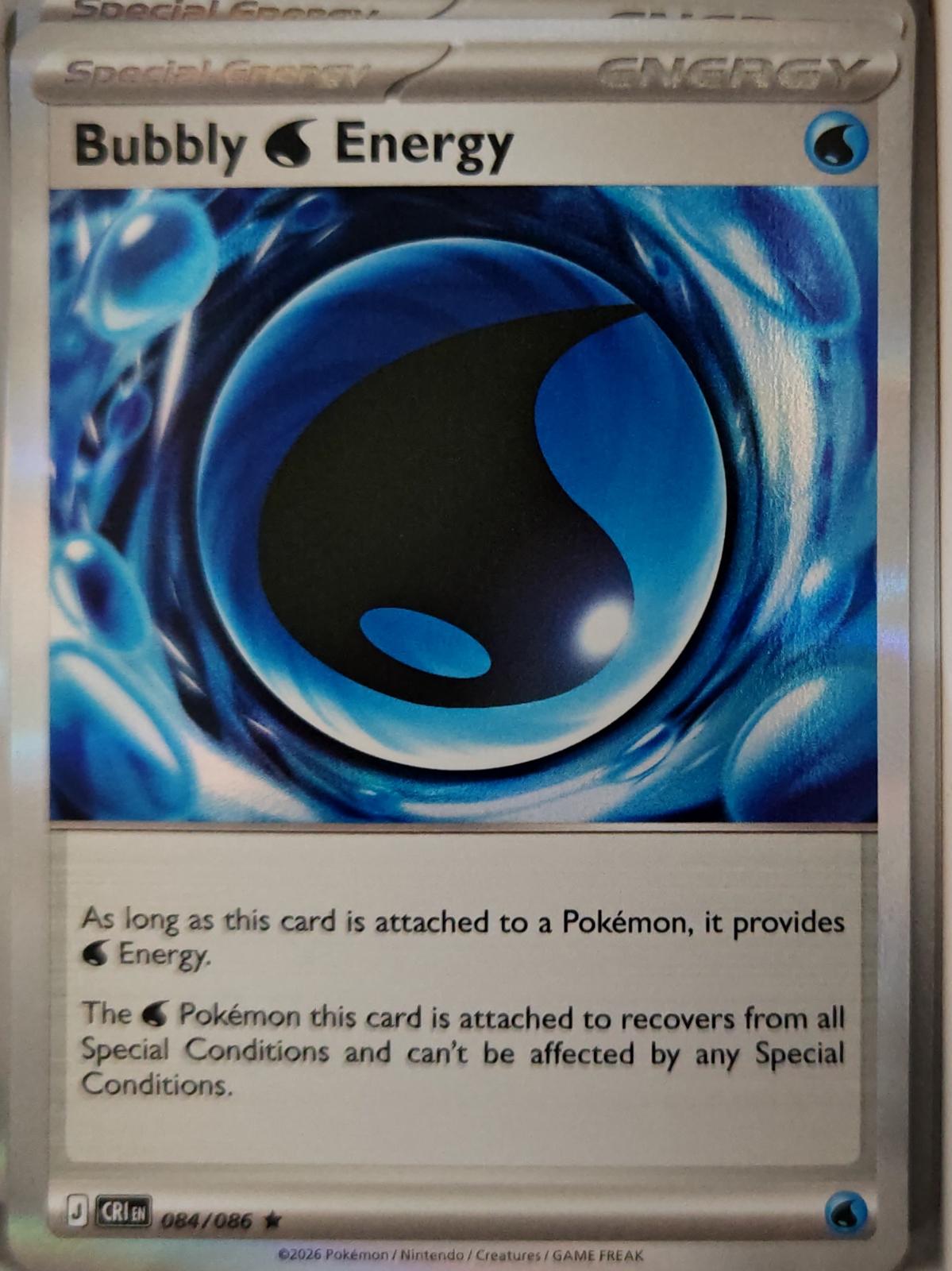 Bubbly W Energy - 084/086 - Holo - CHAOS RISING - Pokemon - Rare | AA23-10