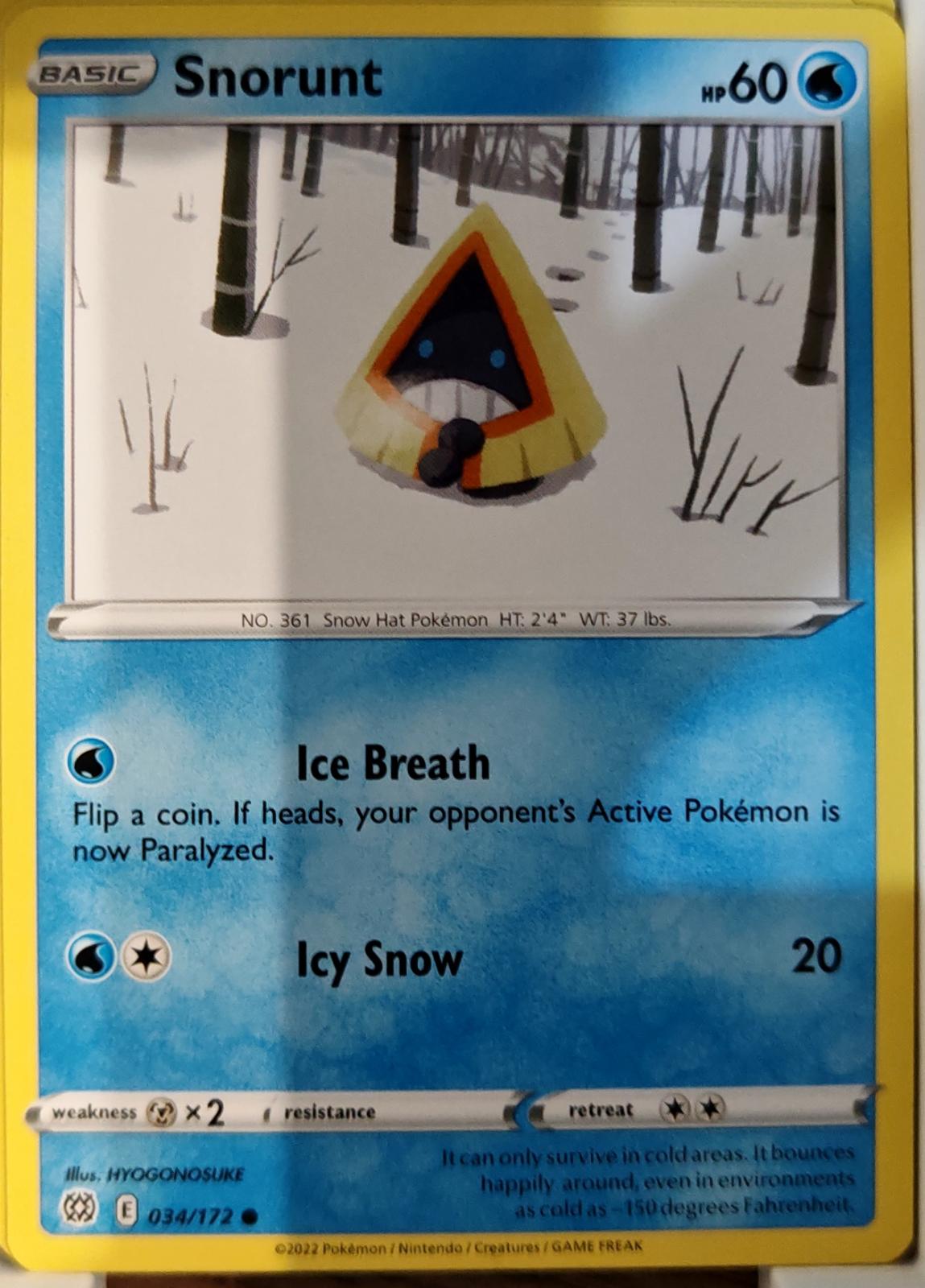 Snorunt - 034/172 - - BRILLIANT STARS - Pokemon - Common | AA73-11