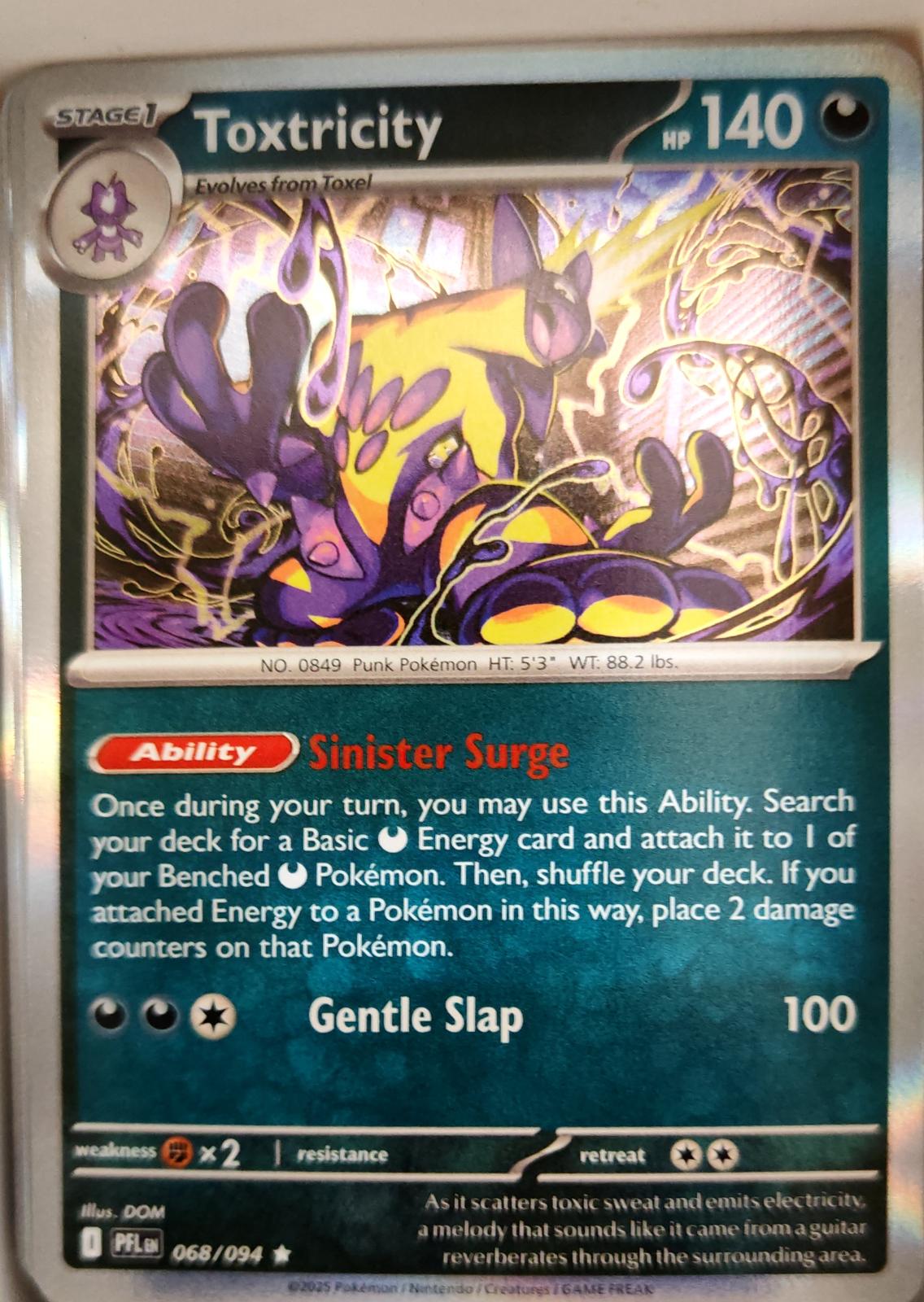 Toxtricity - 068/094 - Holo - PHANTASMAL FLAMES - Pokemon - Rare | AA06-74
