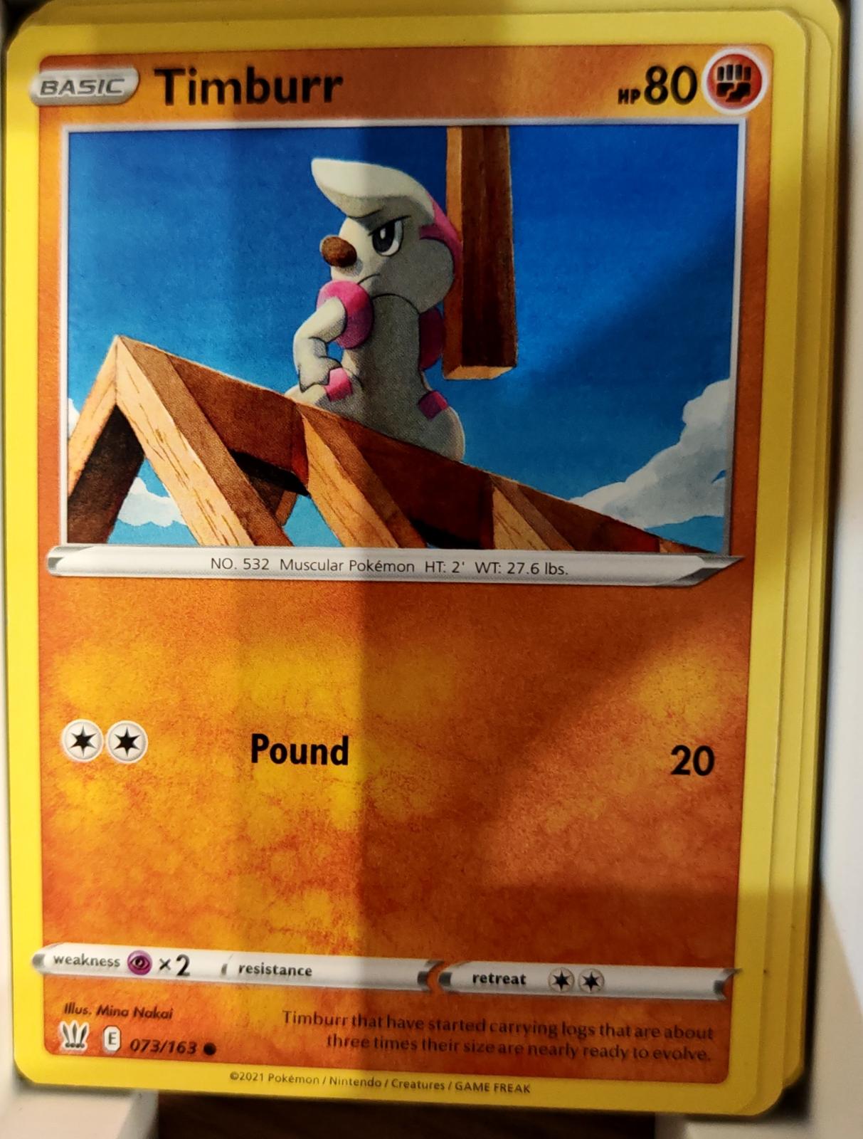 Timburr - 073/163 - - BATTLE STYLES - Pokemon - Common | AA73-43