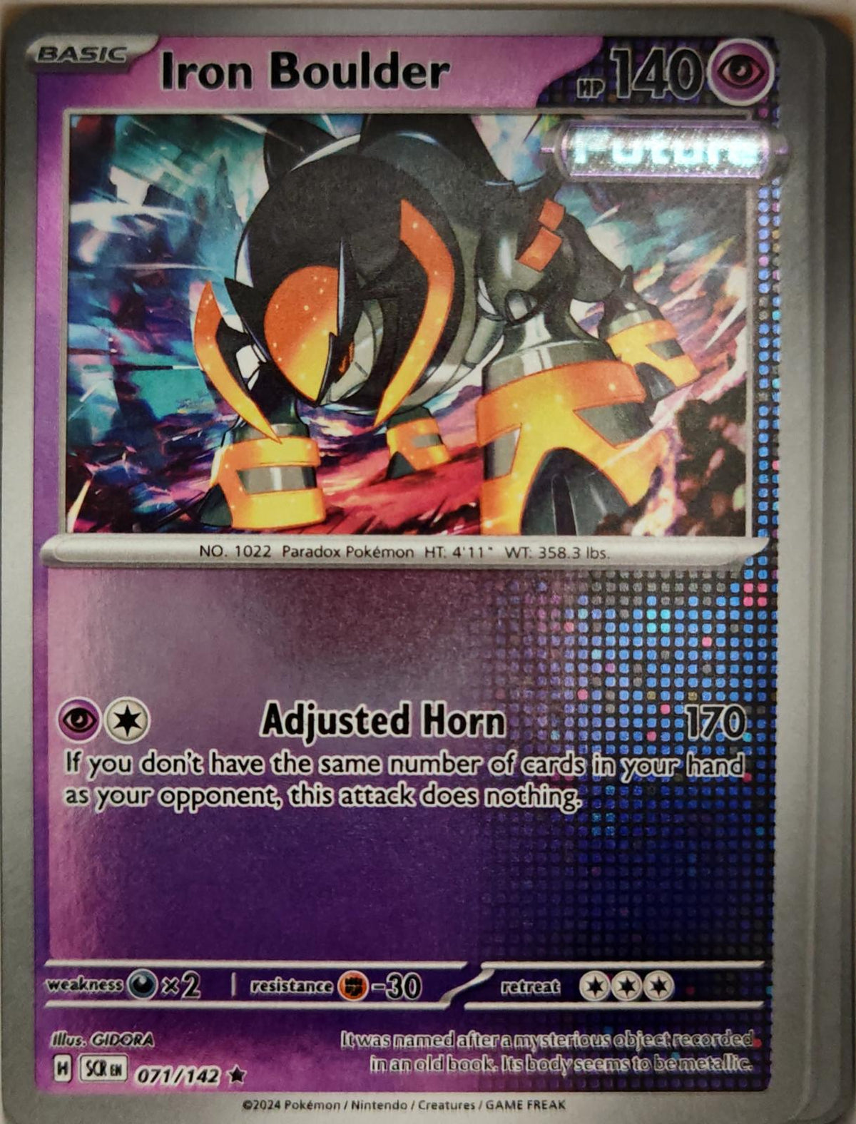 Iron Boulder - 71/142 - Reverse Holo - STELLAR CROWN - Pokemon - Rare | AA04-23