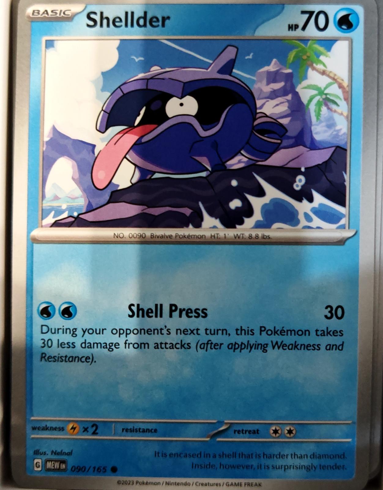 Shellder - 090/165 - - 151 - Pokemon - Common | AA74-29