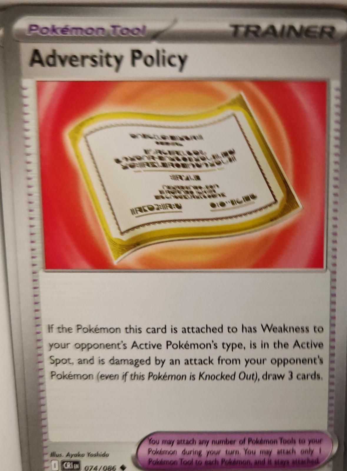 Adversity Policy - 074/086 - - CHAOS RISING - Pokemon - Uncommon | AA23-33
