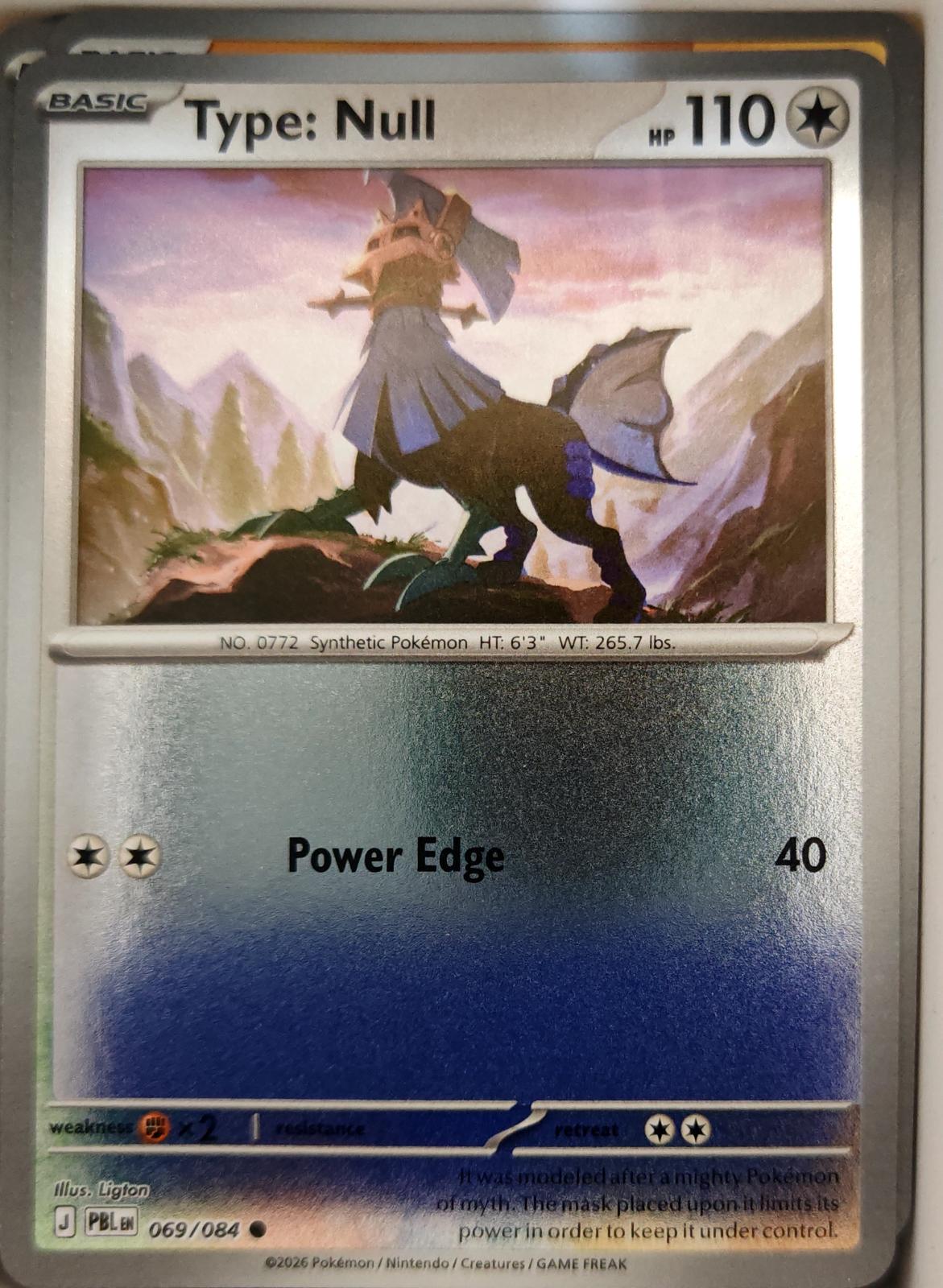 Type: Null - 069/084 - Reverse Holo - PITCH BLACK - Pokemon - Common | AA14-64