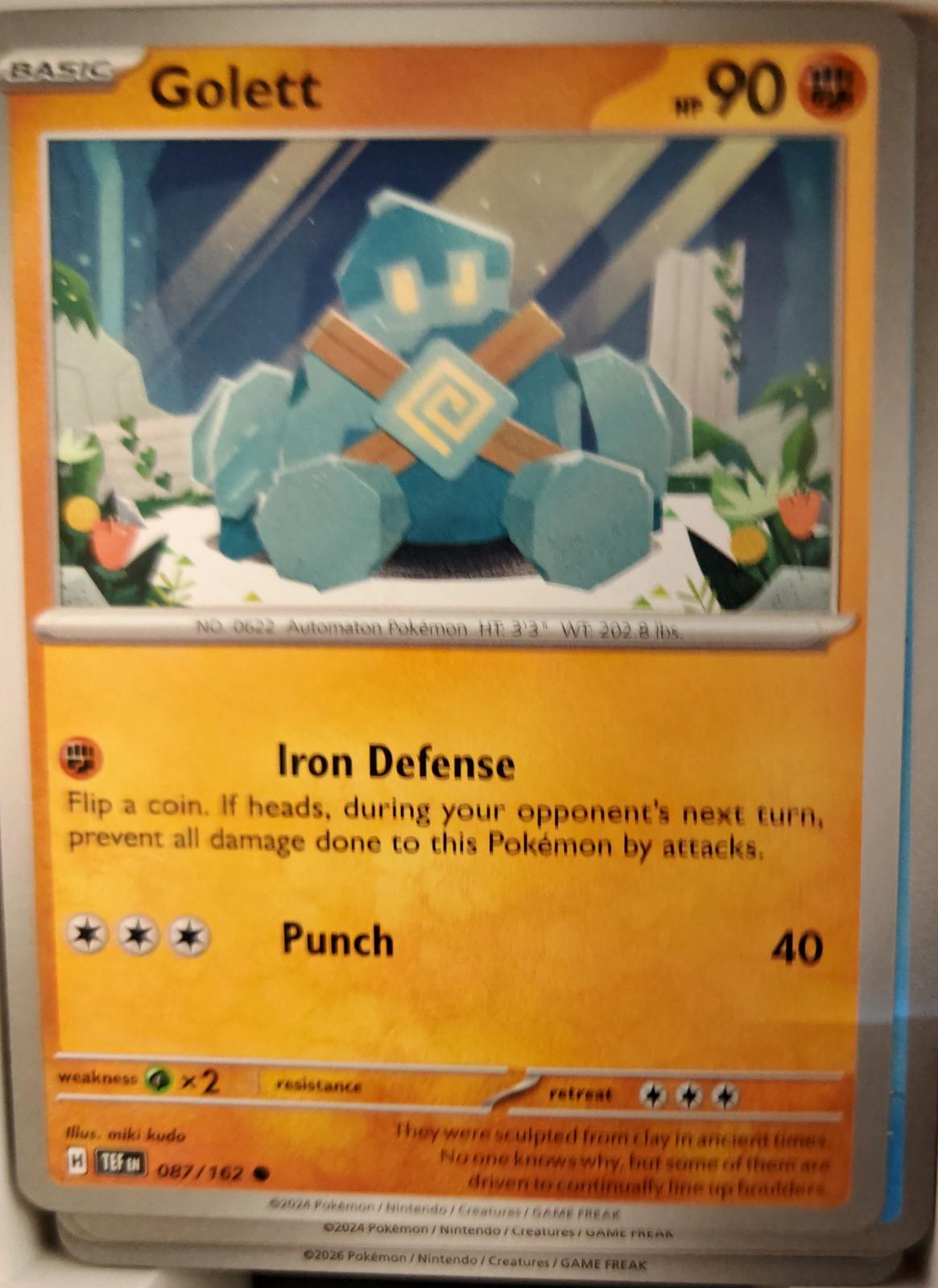 Golett - 087/162 - - TEMPORAL FORCES - Pokemon - Common | AA22-86