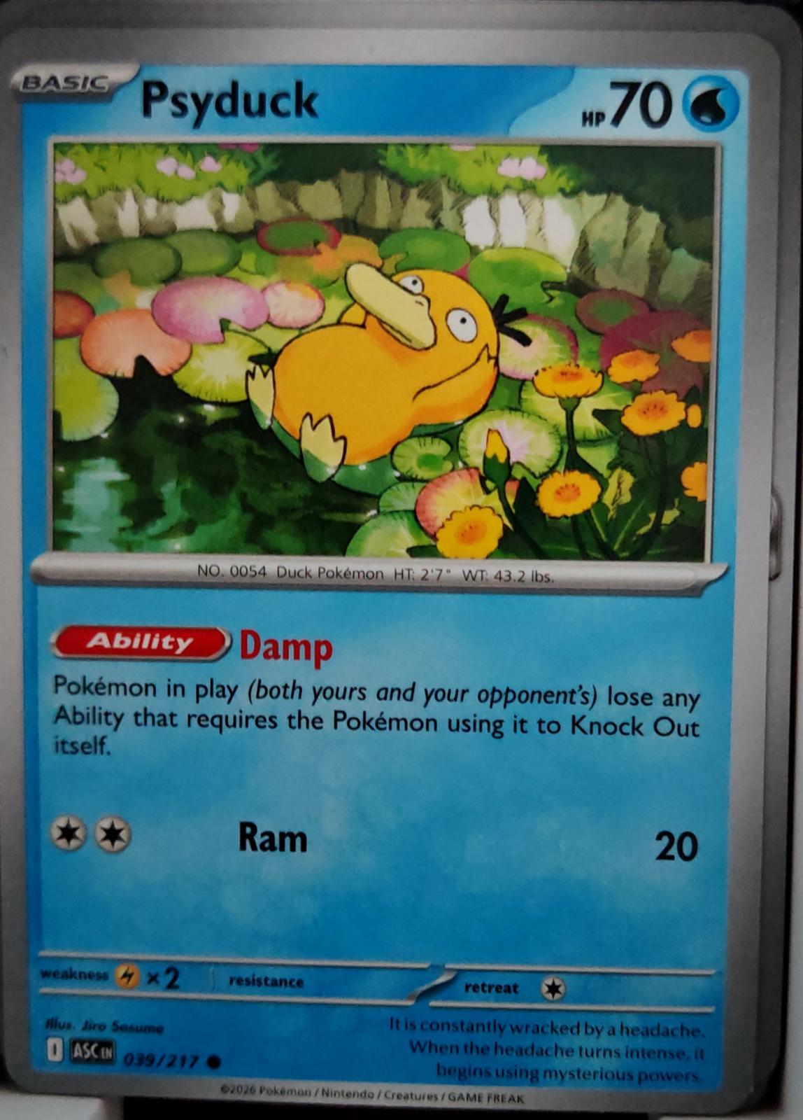 Psyduck - 039/217 - - ASCENDED HEROES - Pokemon - Common | AA43-80