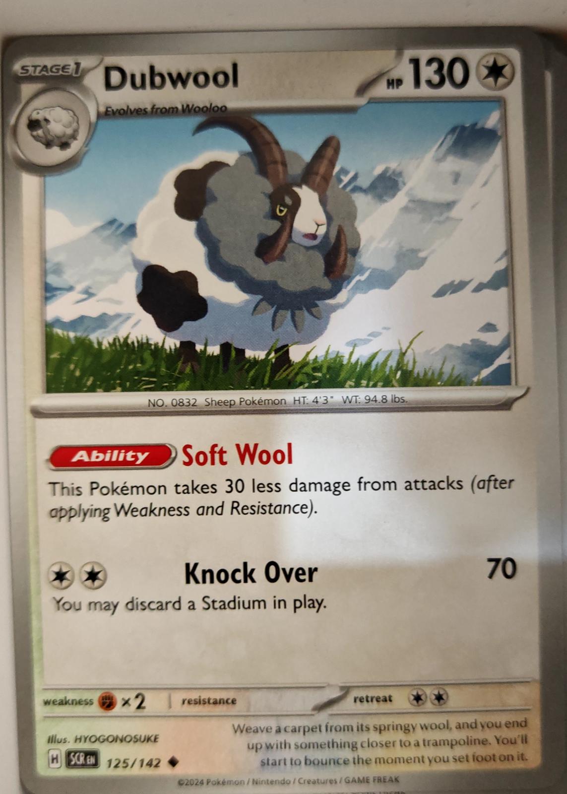 Dubwool - 125/142 - - STELLAR CROWN - Pokemon - Uncommon | AA05-43
