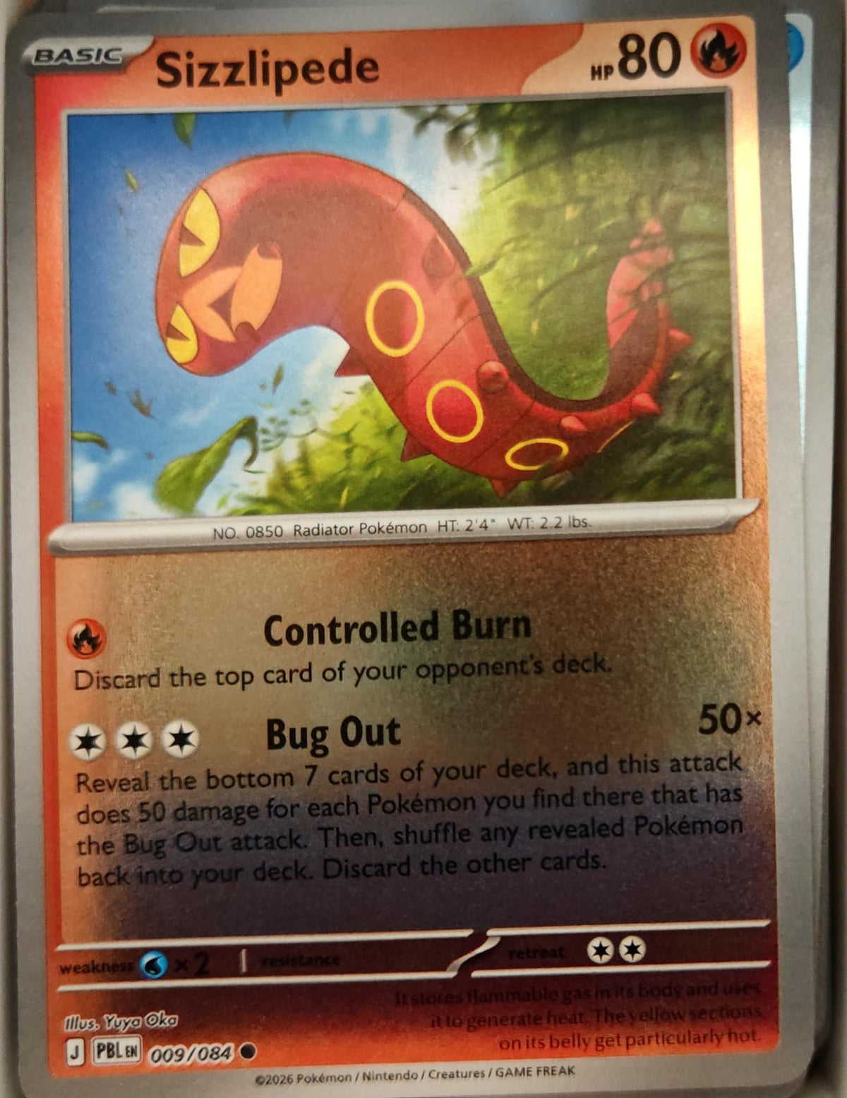 Sizzlipede - 009/084 - Reverse Holo - PITCH BLACK - Pokemon - Common | AA14-62
