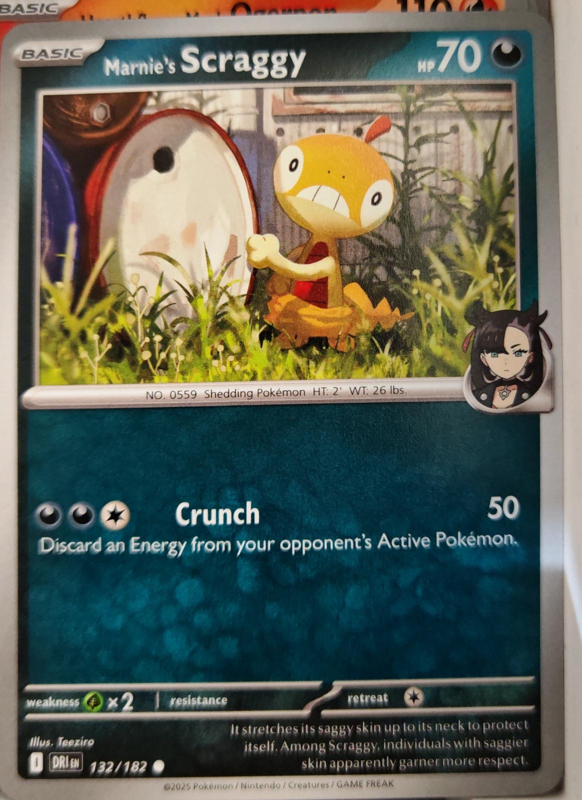 Marnie's Scraggy - 132/182 - - DESTINED RIVALS - Pokemon - Common | AA10-63