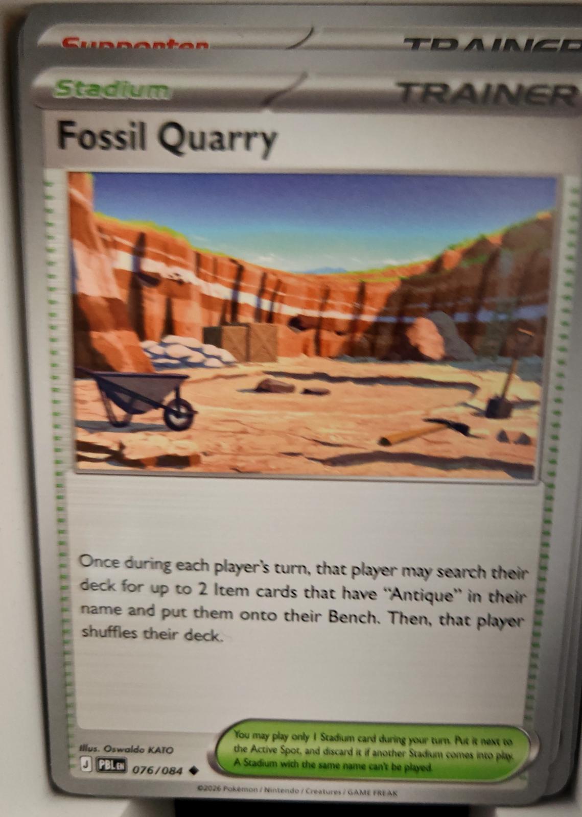Fossil Quarry - 076/084 - - PITCH BLACK - Pokemon - Uncommon | AA15-80