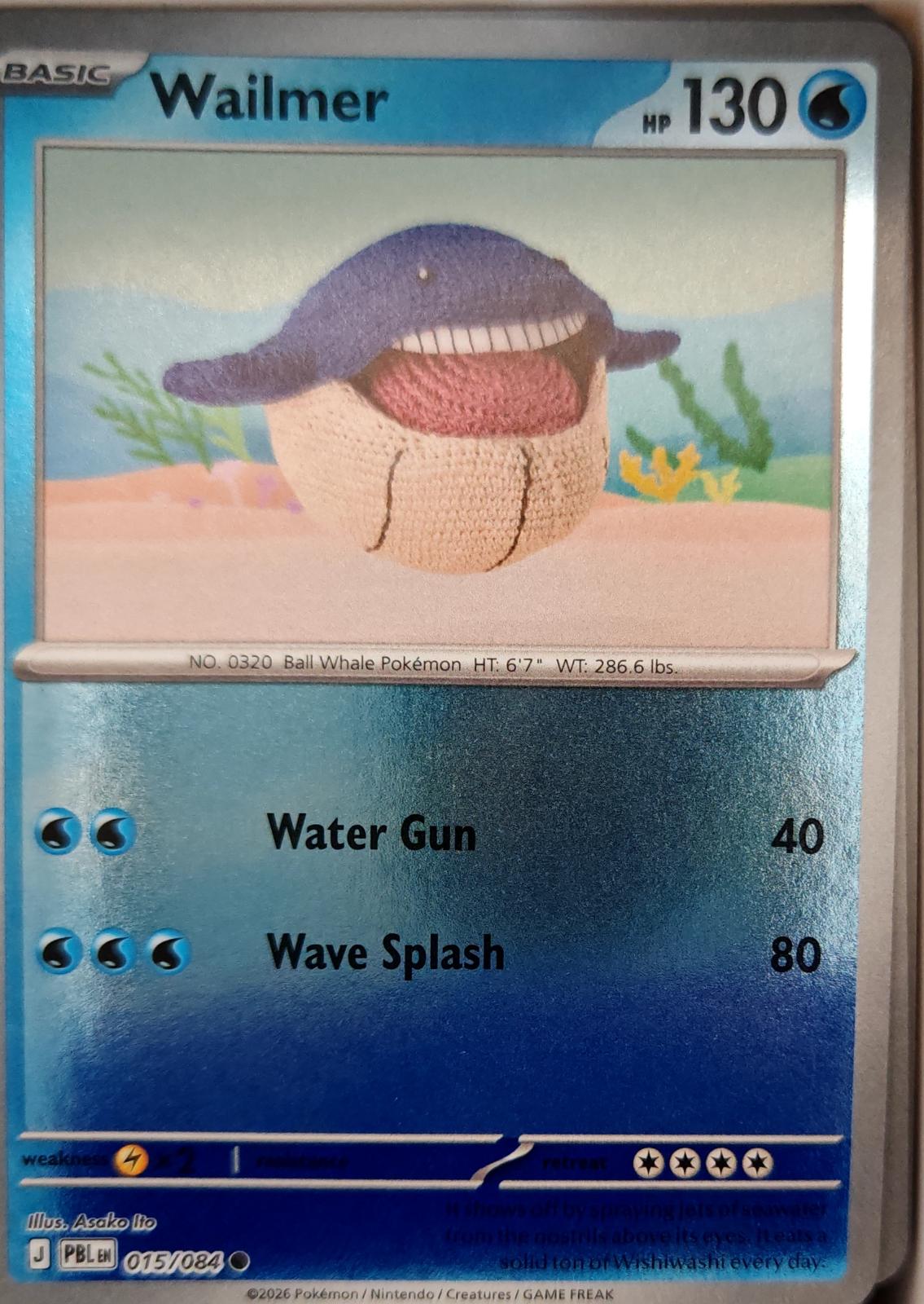 Wailmer - 015/084 - Reverse Holo - PITCH BLACK - Pokemon - Common | AA14-69
