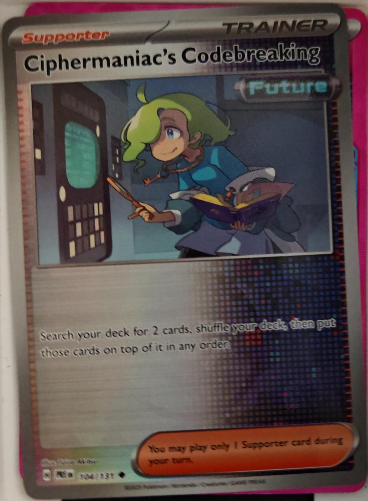 Ciphermaniac's Codebreaking (Poke Ball Pattern) - 104/131 - Holo - PRISMATIC EVOLUTIONS - Pokemon - | AA29-3