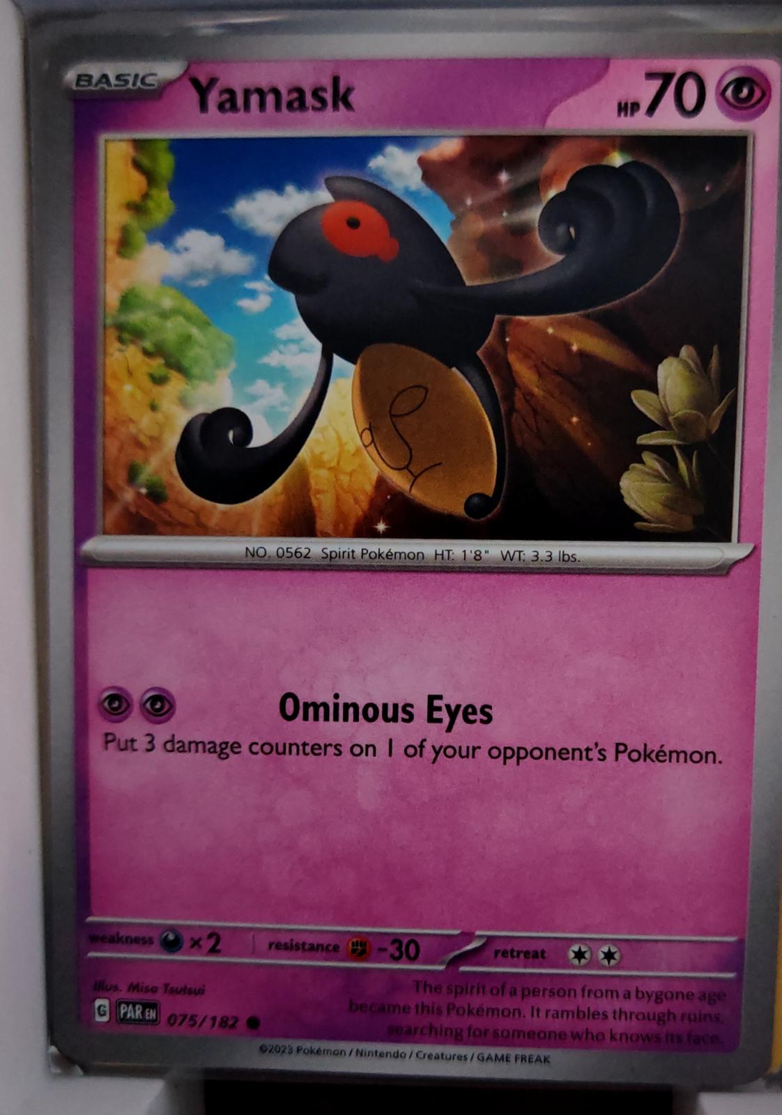 Yamask - 075/182 - - PARADOX RIFT - Pokemon - Common | AA41-30