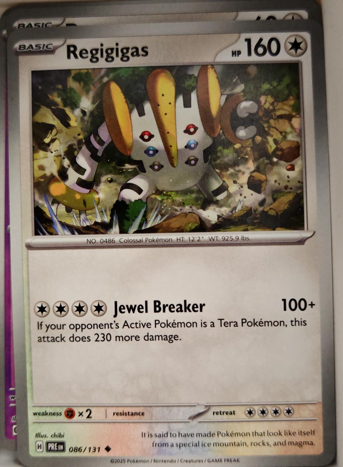 Regigigas - 086/131 - - PRISMATIC EVOLUTIONS - Pokemon - Uncommon | AA03-13