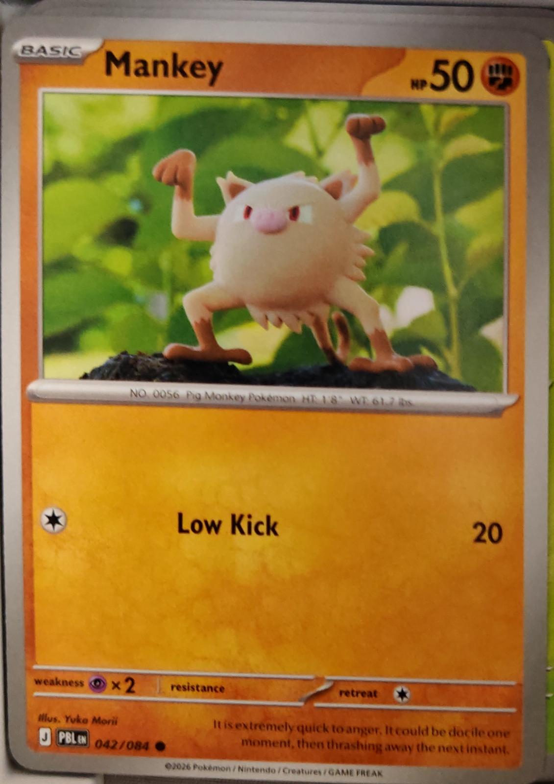 Mankey - 042/084 - - PITCH BLACK - Pokemon - Common | AA38-16