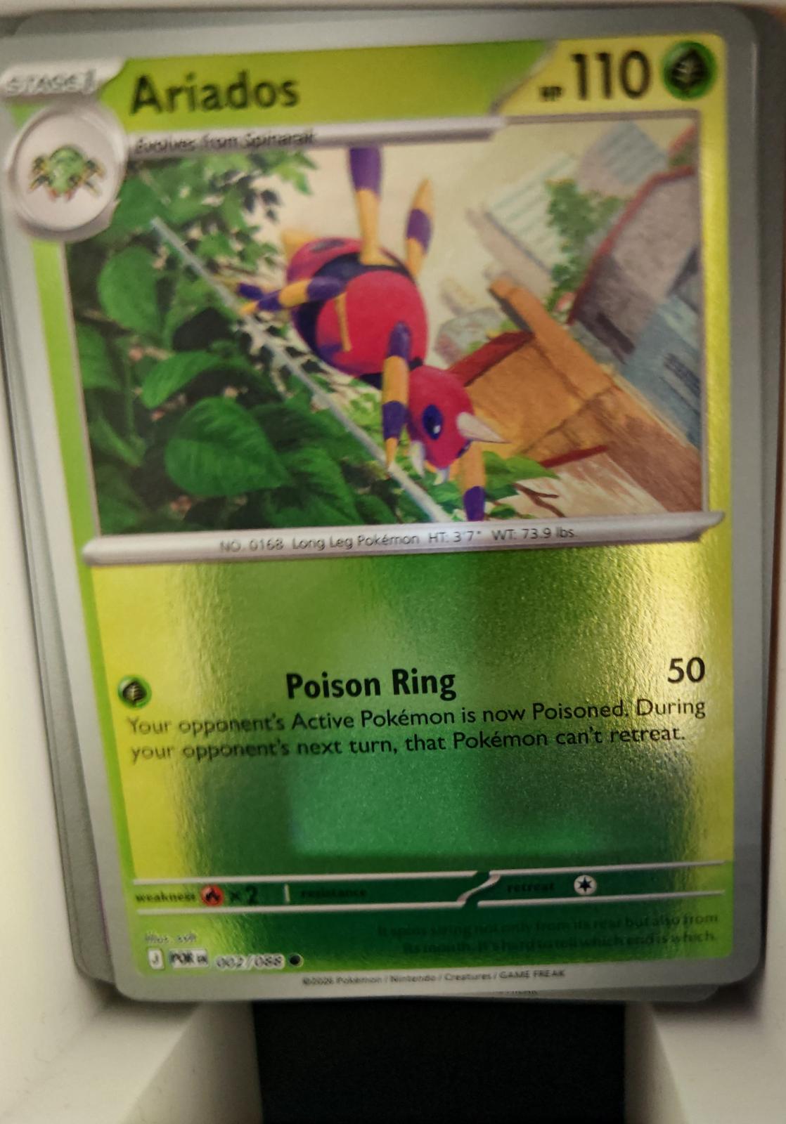 Ariados - 002/088 - Reverse Holo - PERFECT ORDER - Pokemon - Common | AA18-87