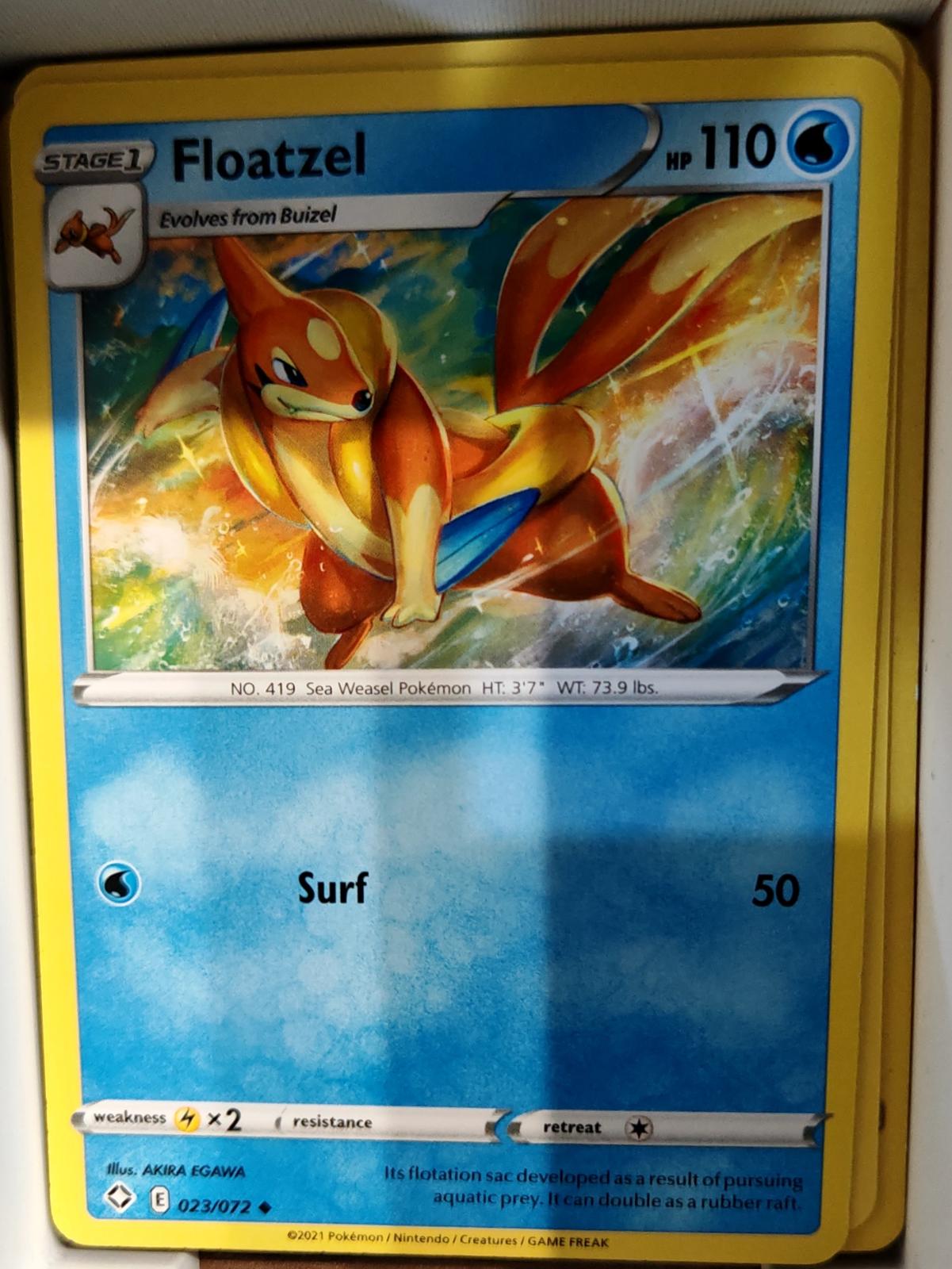 Floatzel - 023/072 - - SHINING FATES - Pokemon - Uncommon | AA67-18