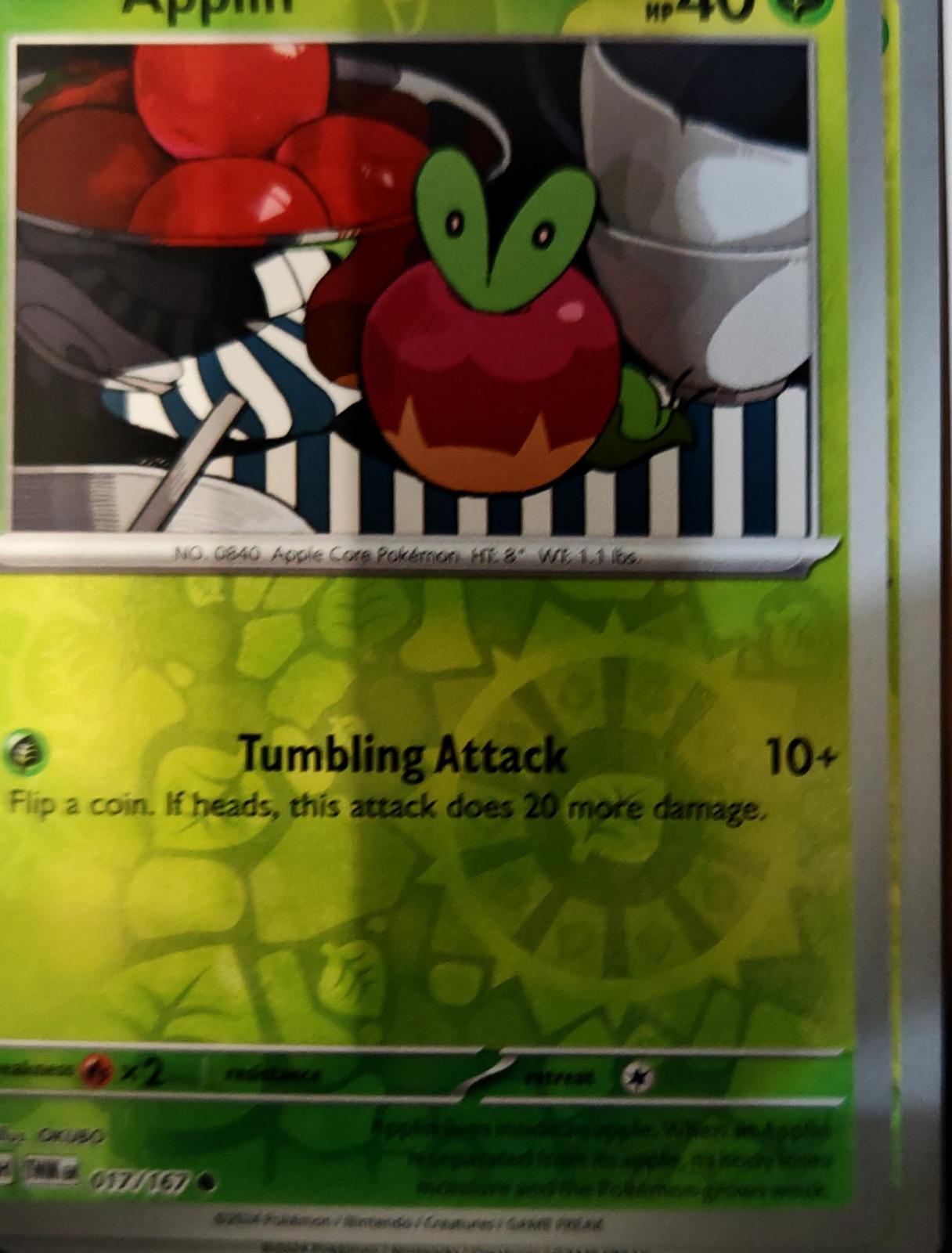 Applin - 017/167 - Reverse Holo - TWILIGHT MASQUERADE - Pokemon - | AA75-38