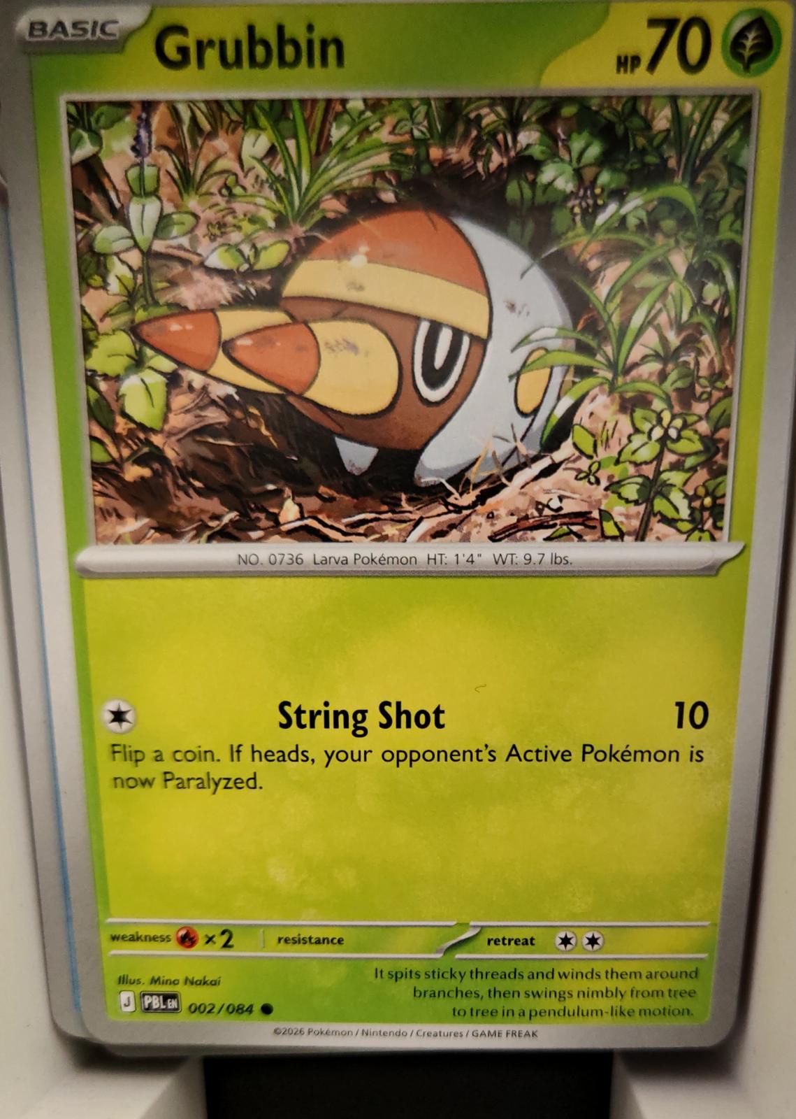 Grubbin - 002/084 - - PITCH BLACK - Pokemon - Common | AA16-57